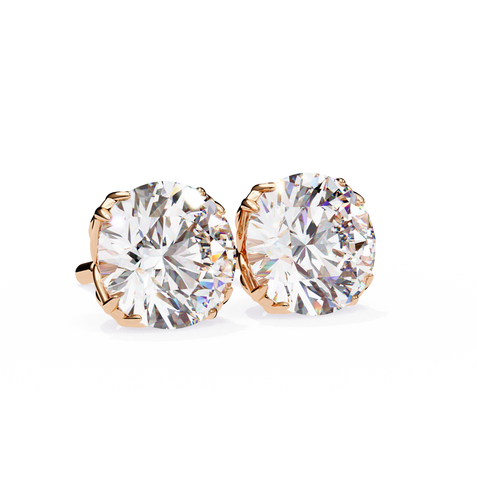 2.57CT ROUND STUDDS