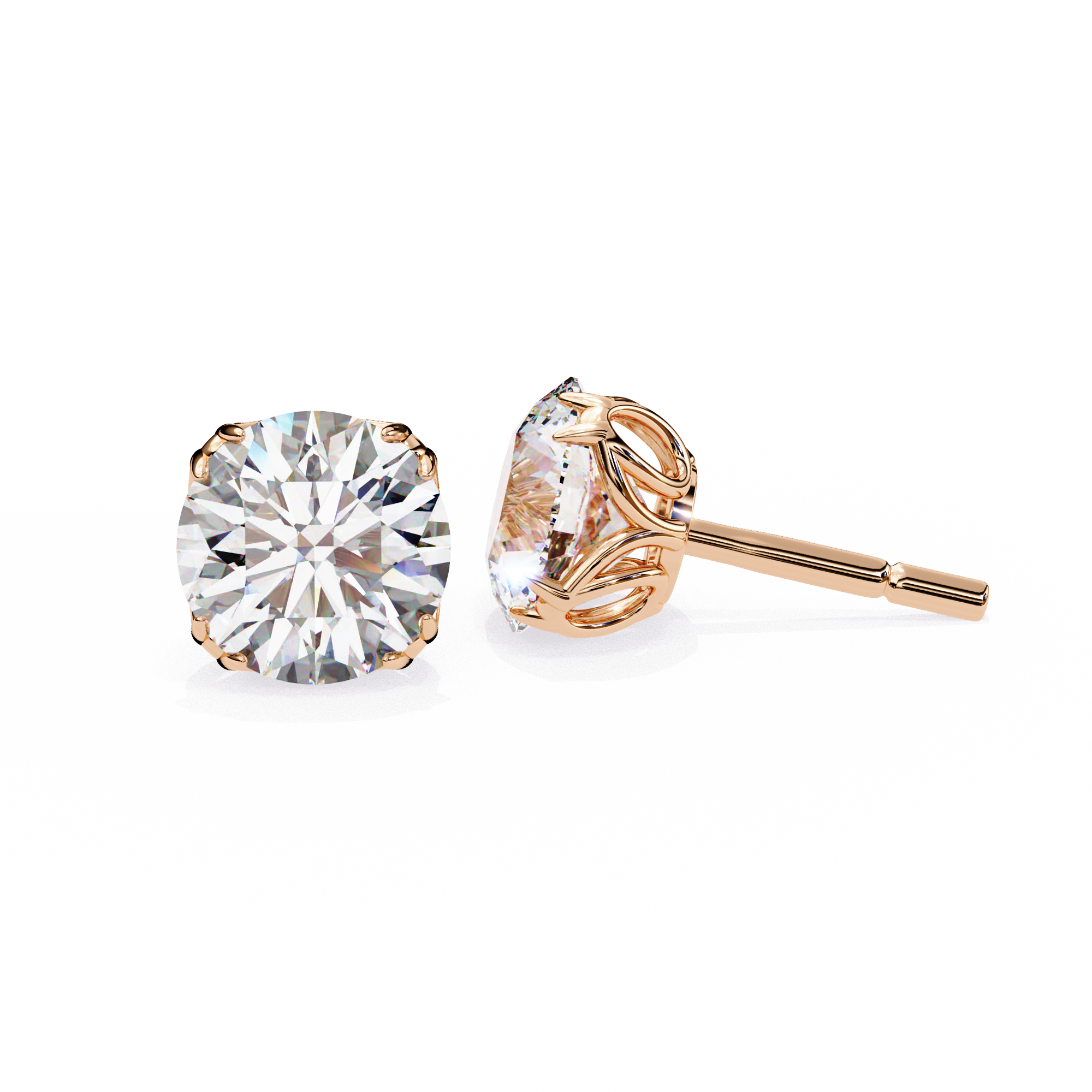2.57CT ROUND STUDDS