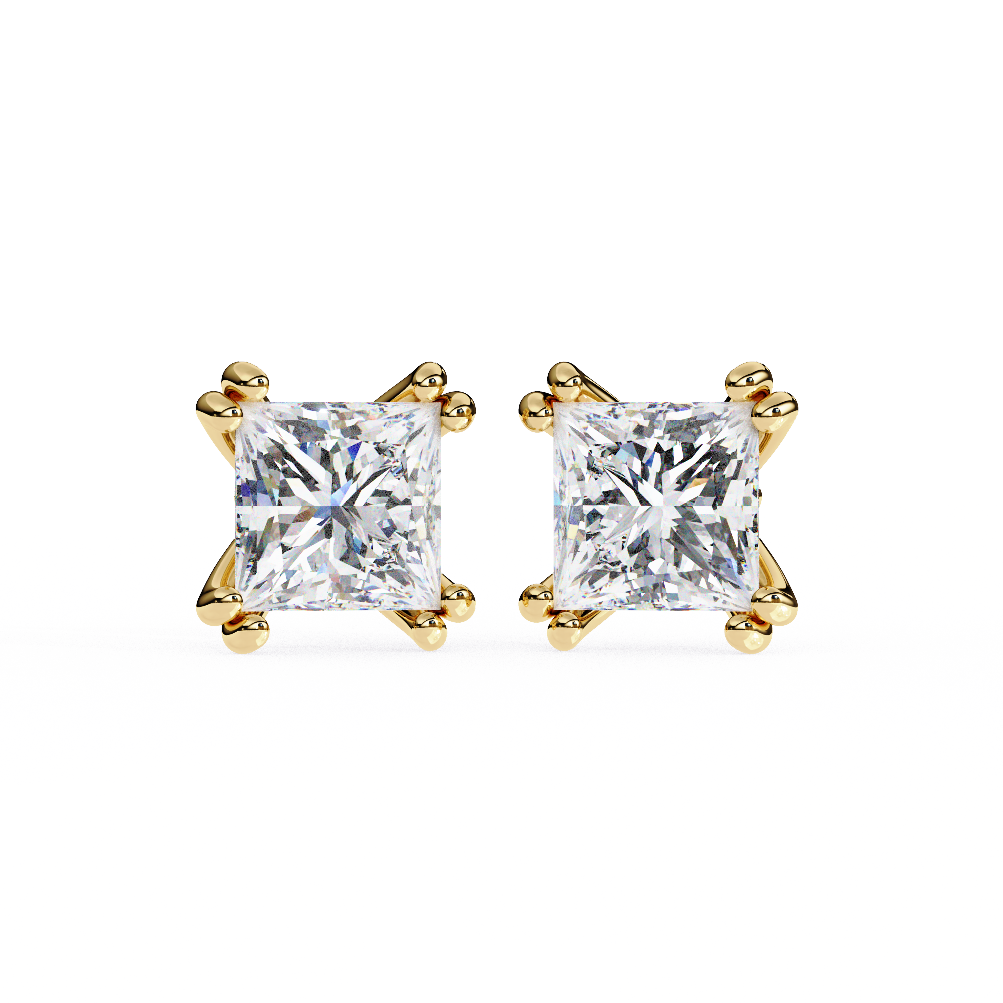 3.04CT PRINCESS STUDDS