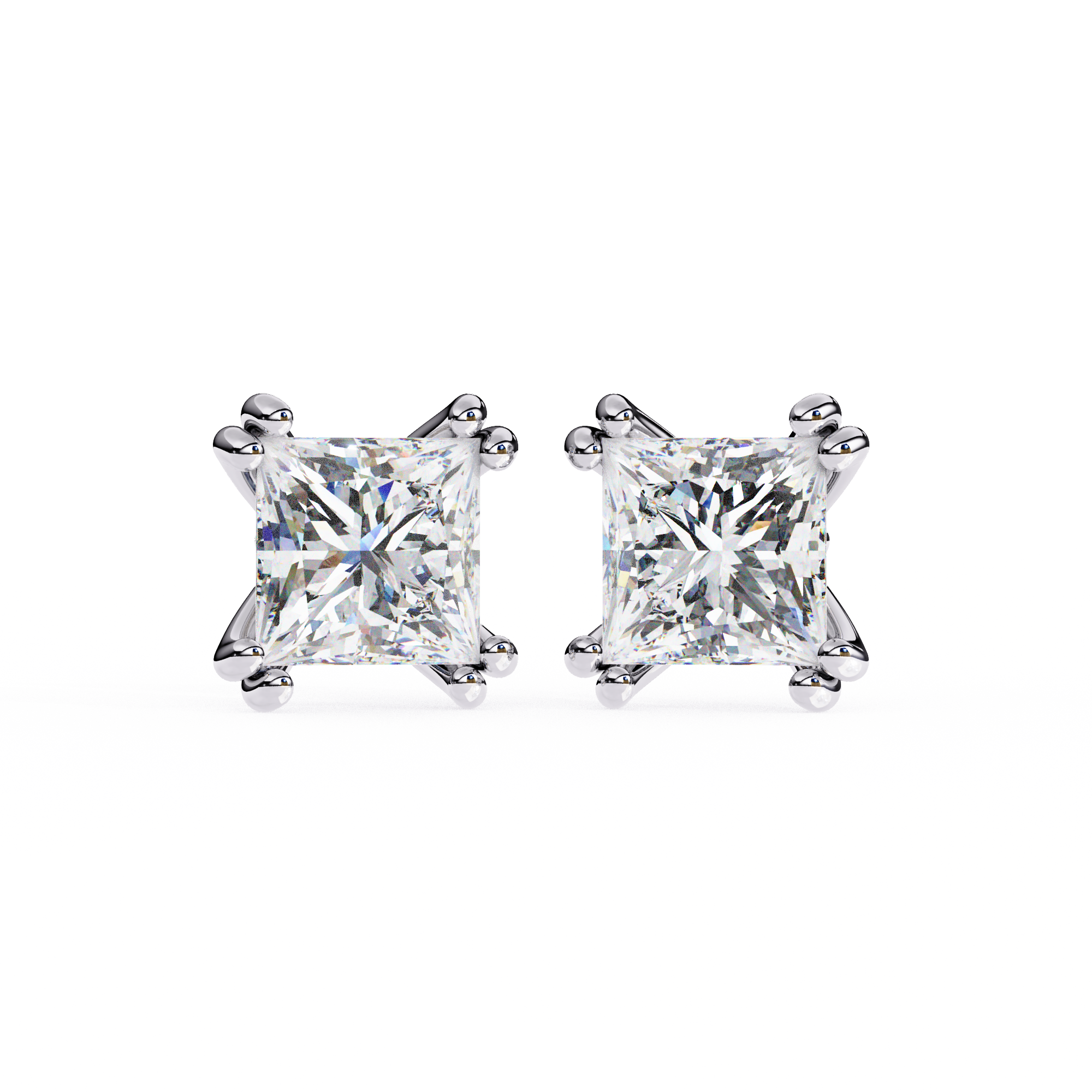 3.04CT PRINCESS STUDDS