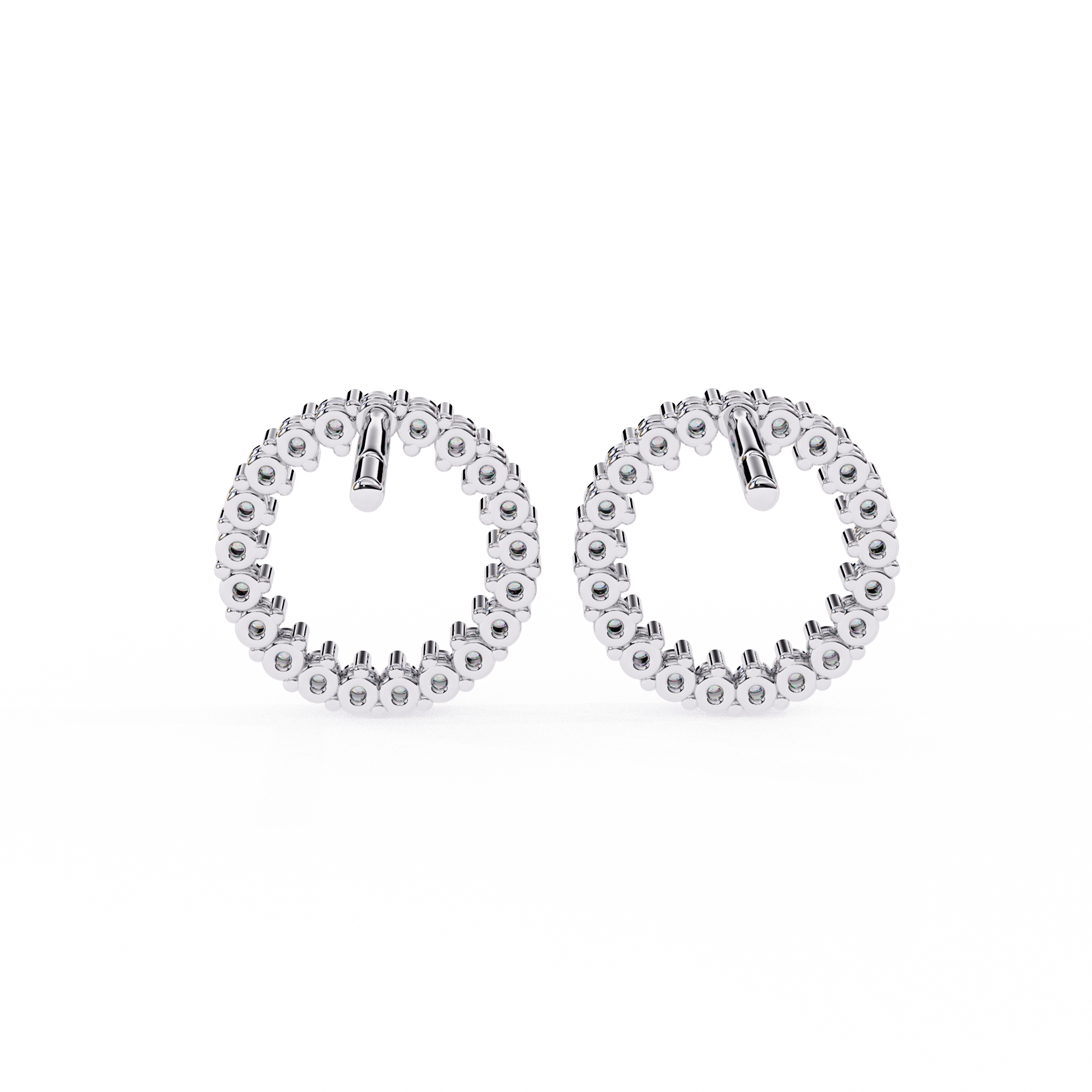 ROUND SHAPE CLUSTER EARRINGS