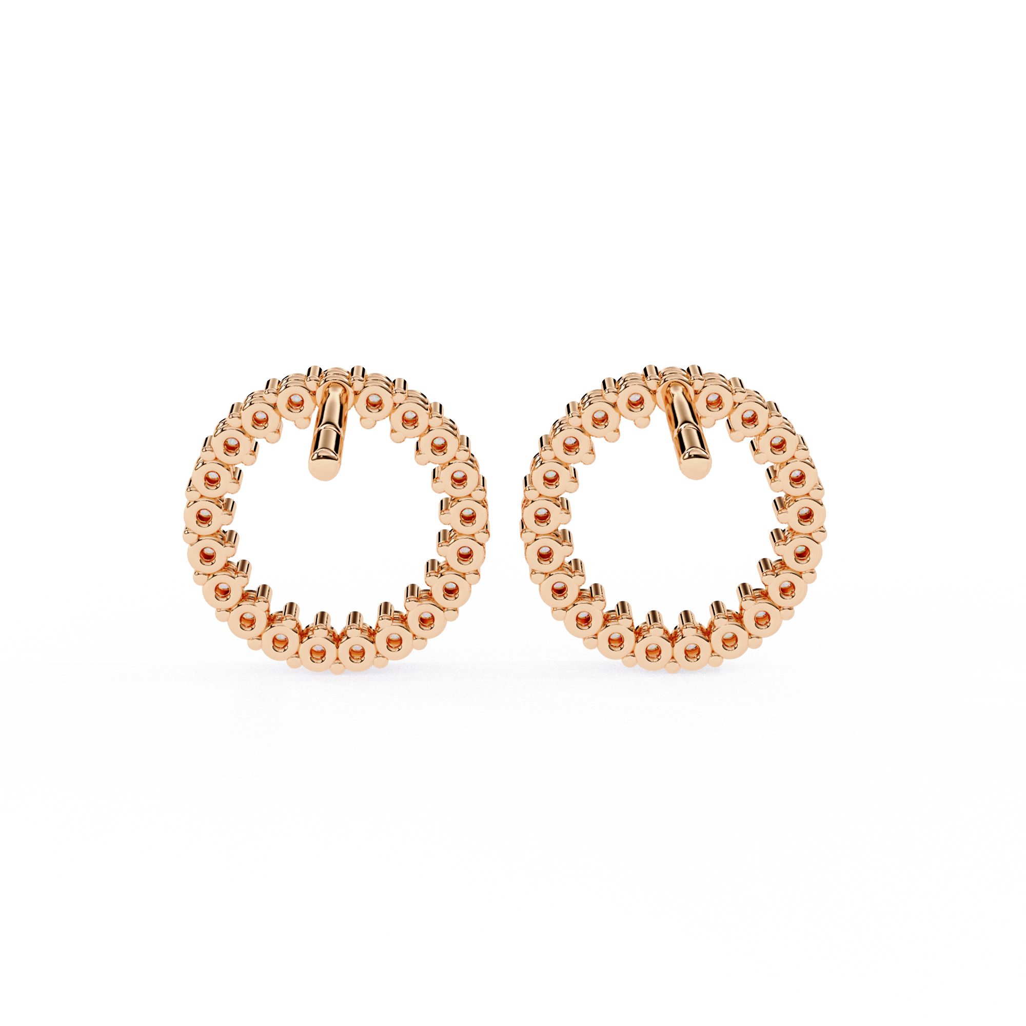 ROUND SHAPE CLUSTER EARRINGS