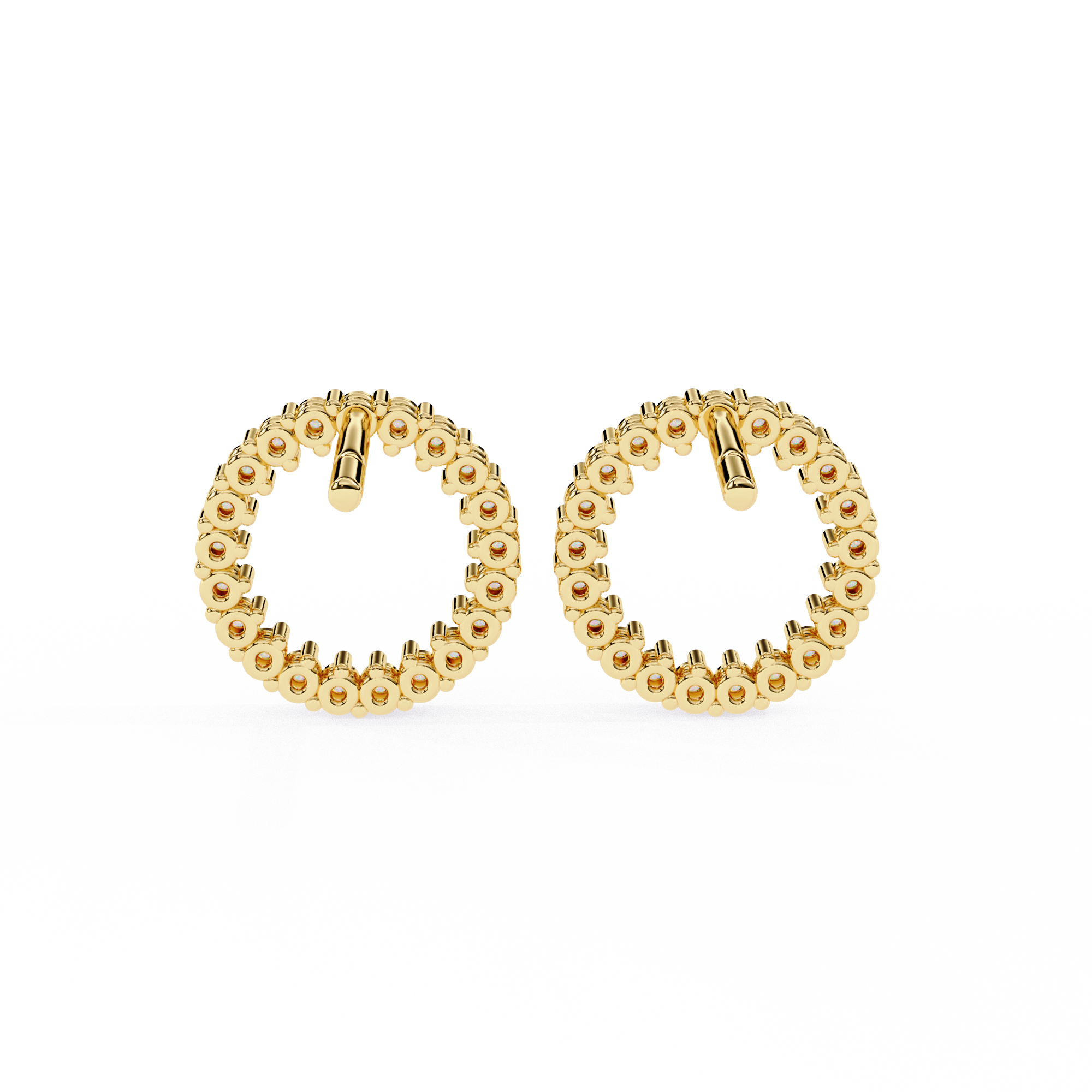 ROUND SHAPE CLUSTER EARRINGS