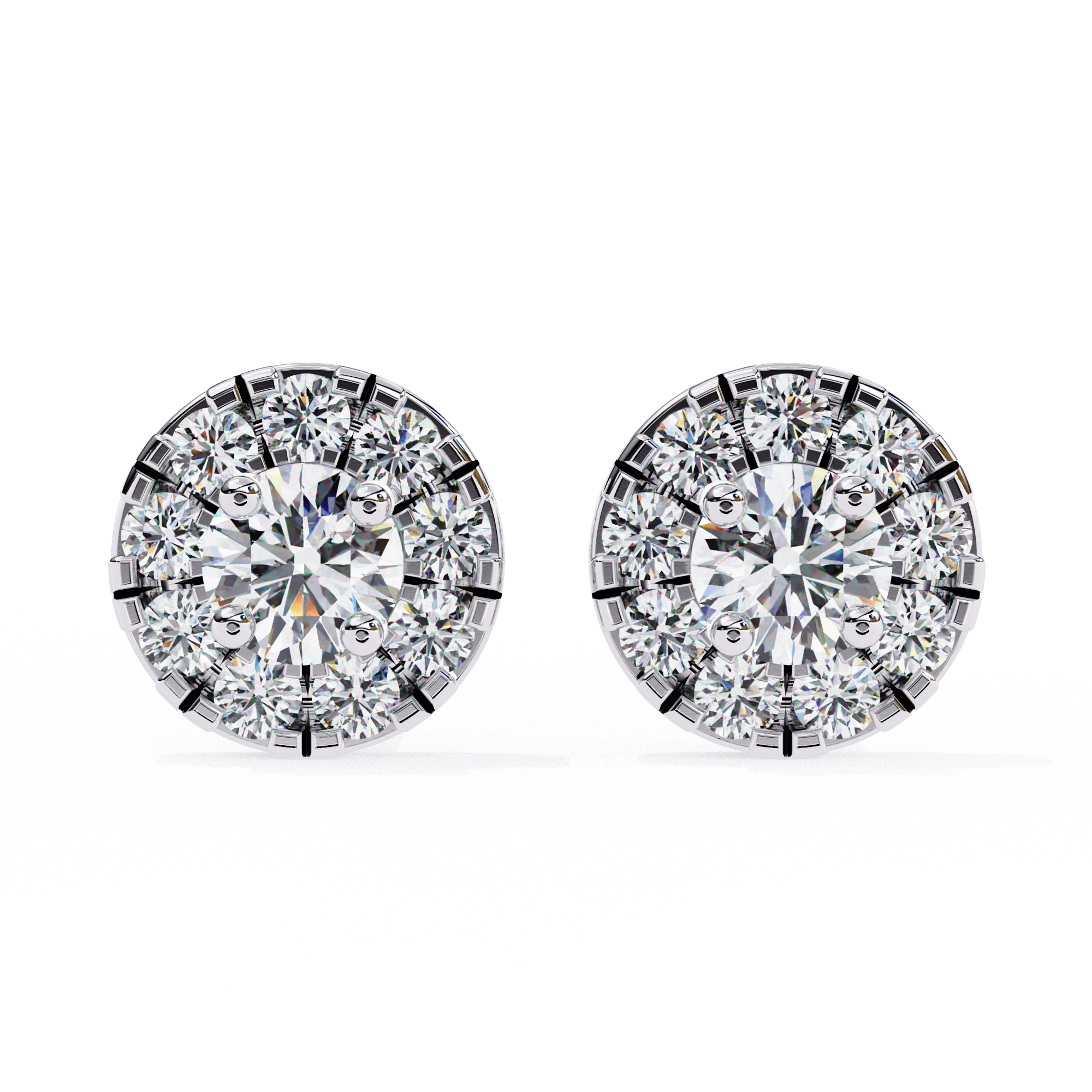 0.12CT CLUSTER EARRINGS