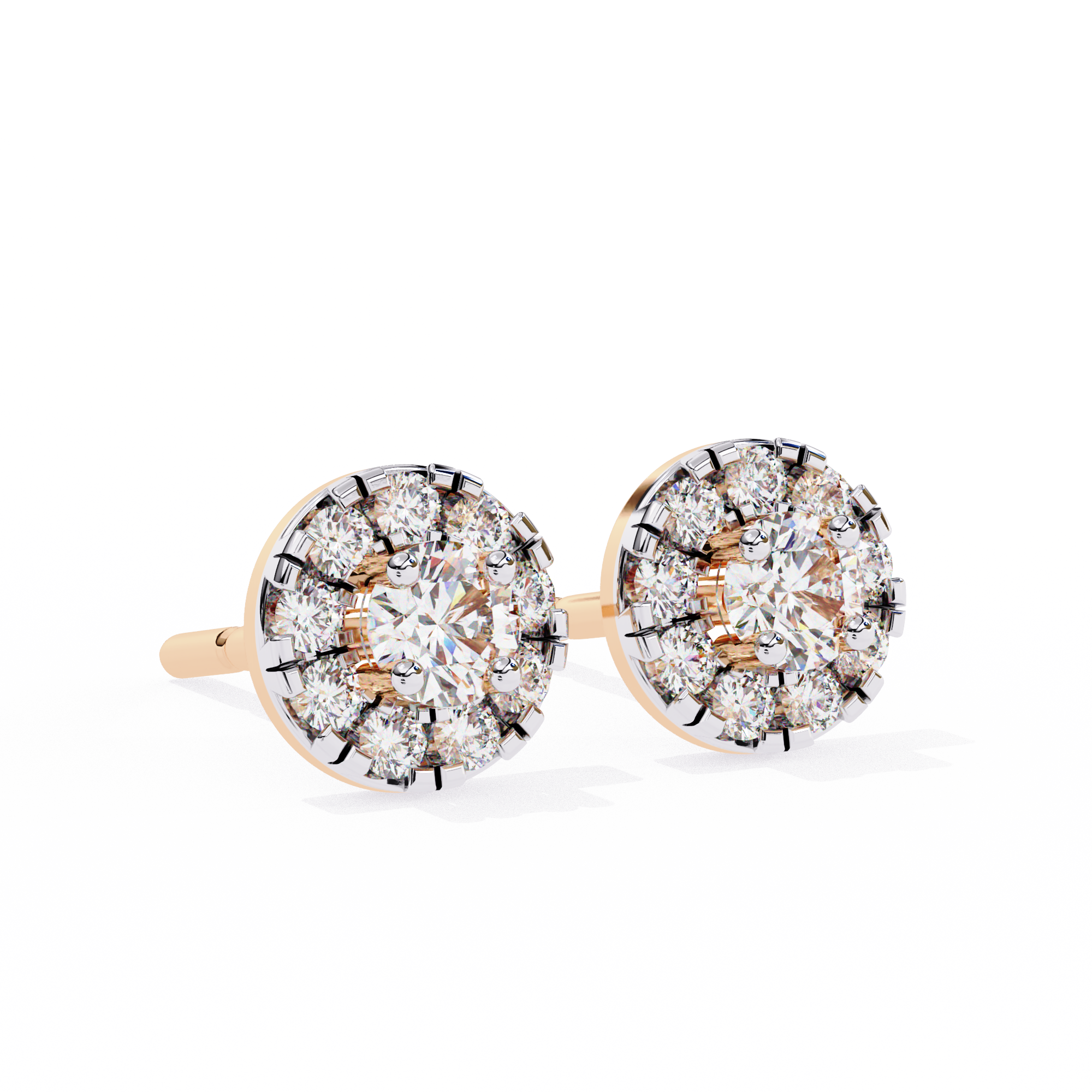 0.12CT CLUSTER EARRINGS
