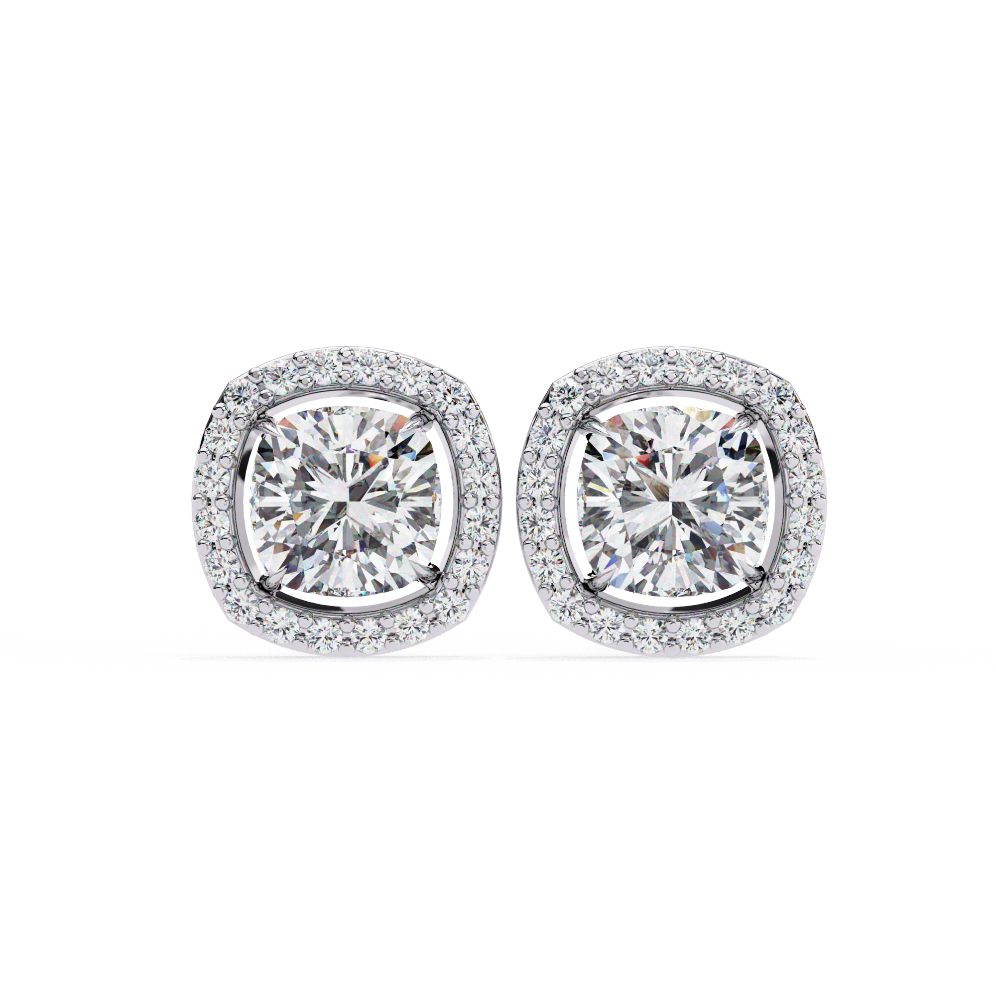 1.70CT CUSHION STUDDS