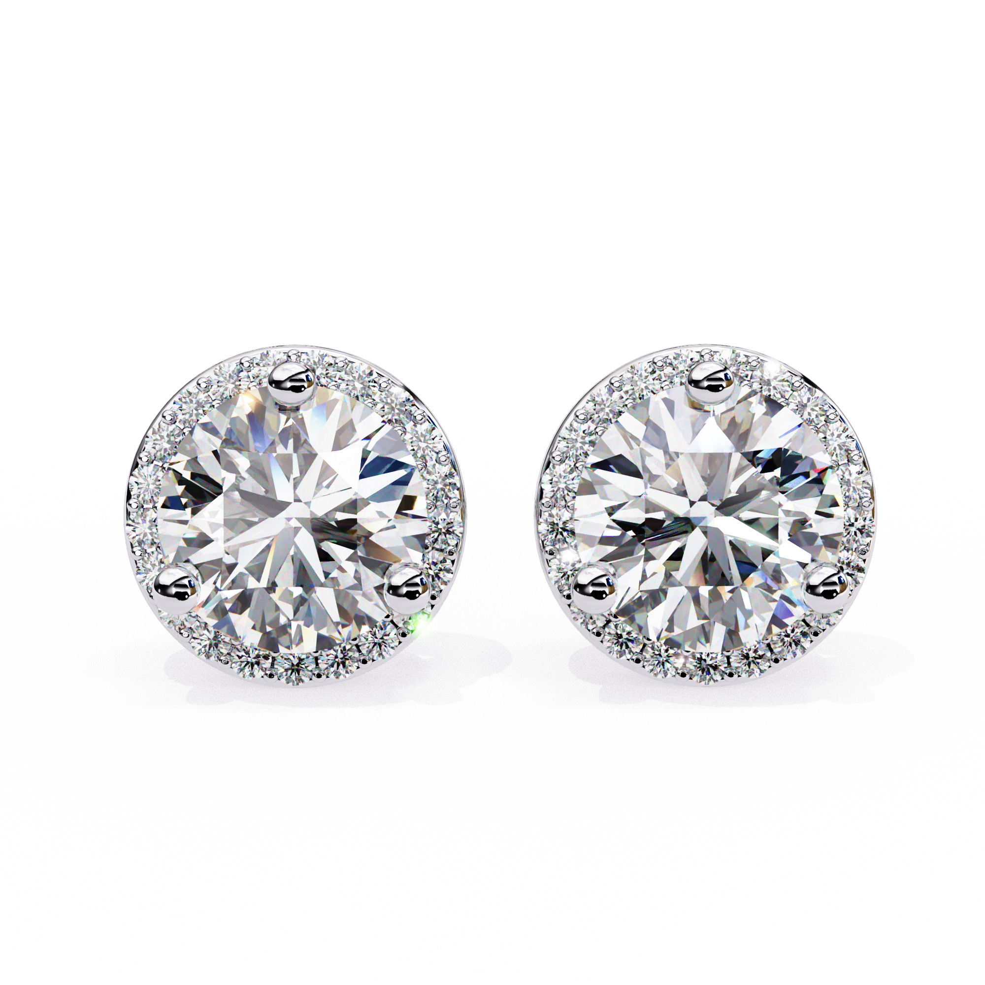 1.80CT ROUND STUDDS