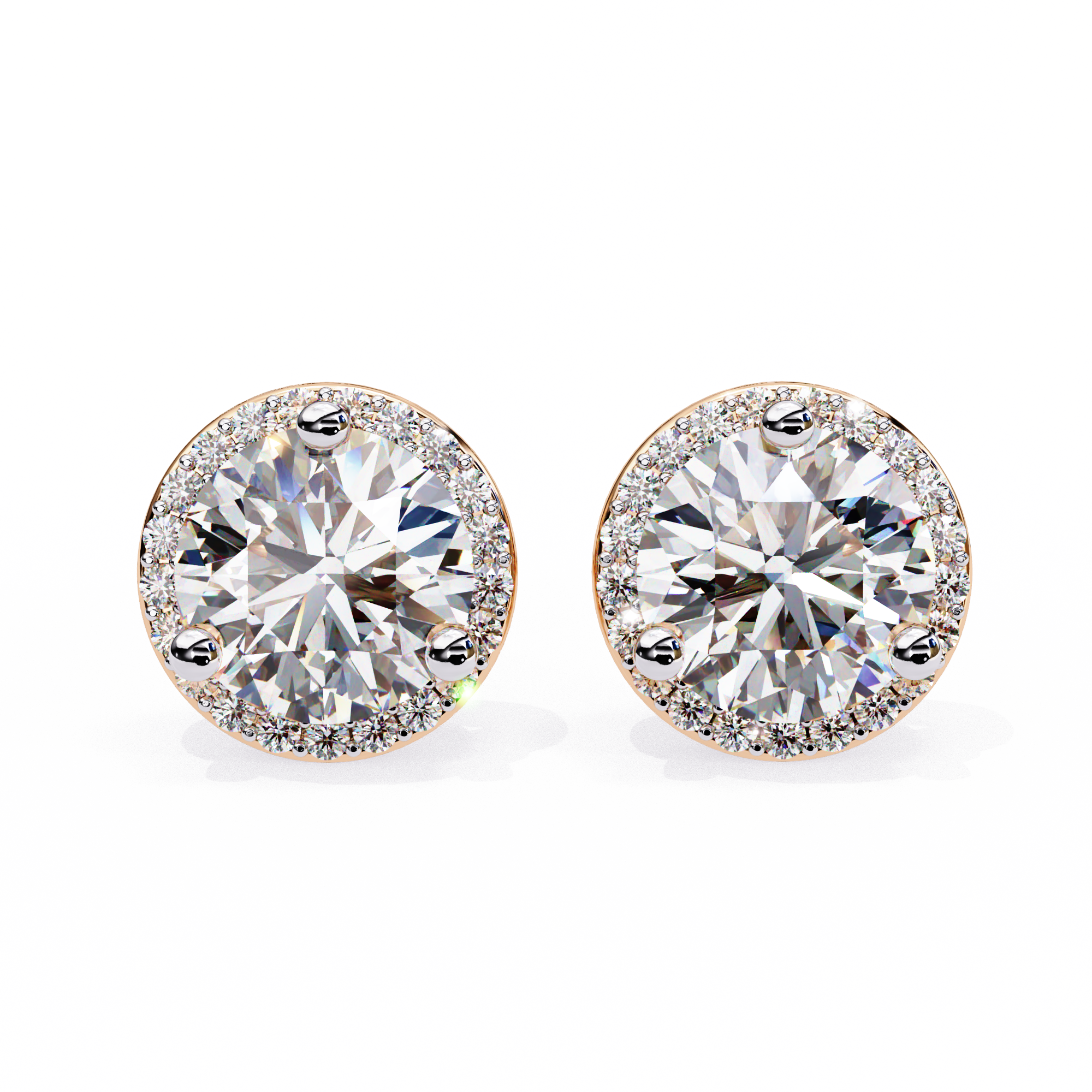 1.80CT ROUND STUDDS