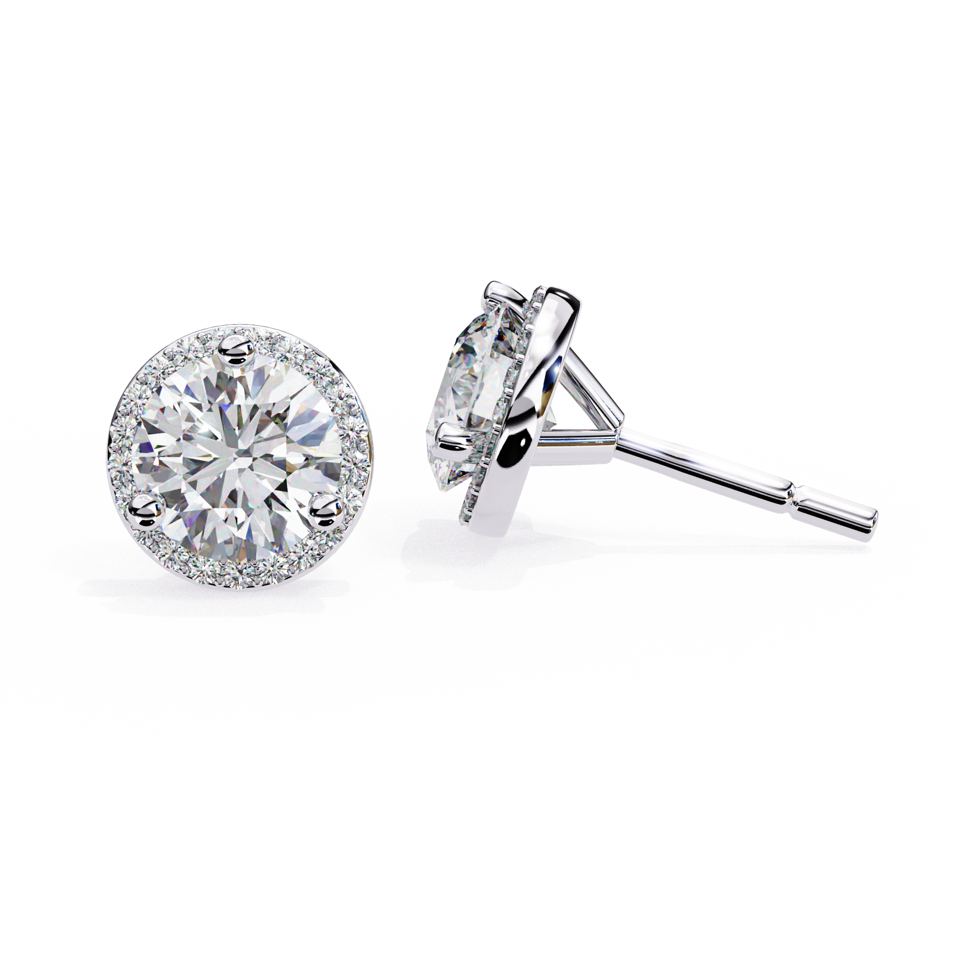1.80CT ROUND STUDDS