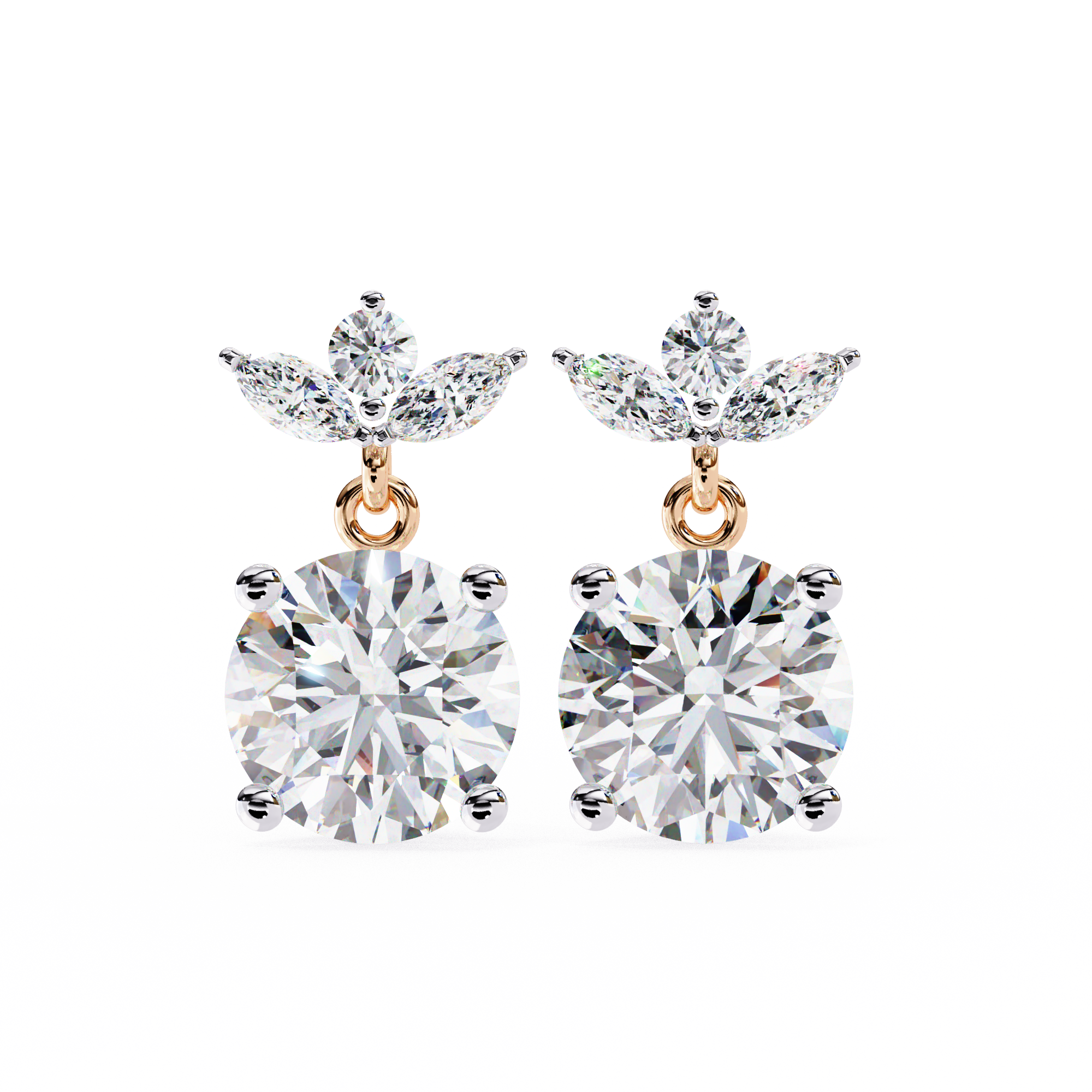 0.80CT ROUND EARRINGS