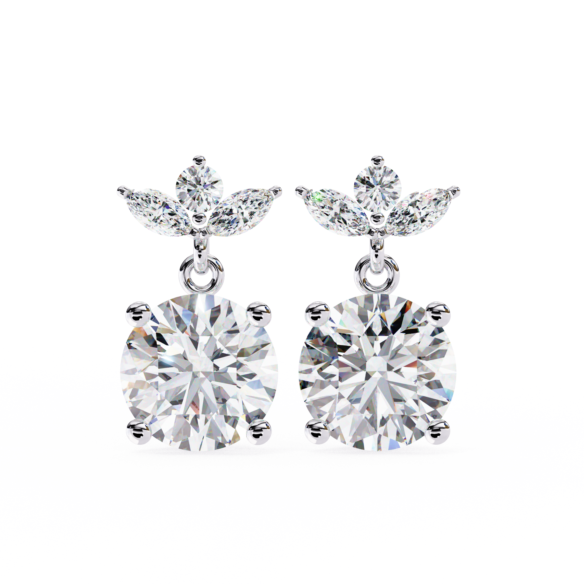 0.80CT ROUND EARRINGS
