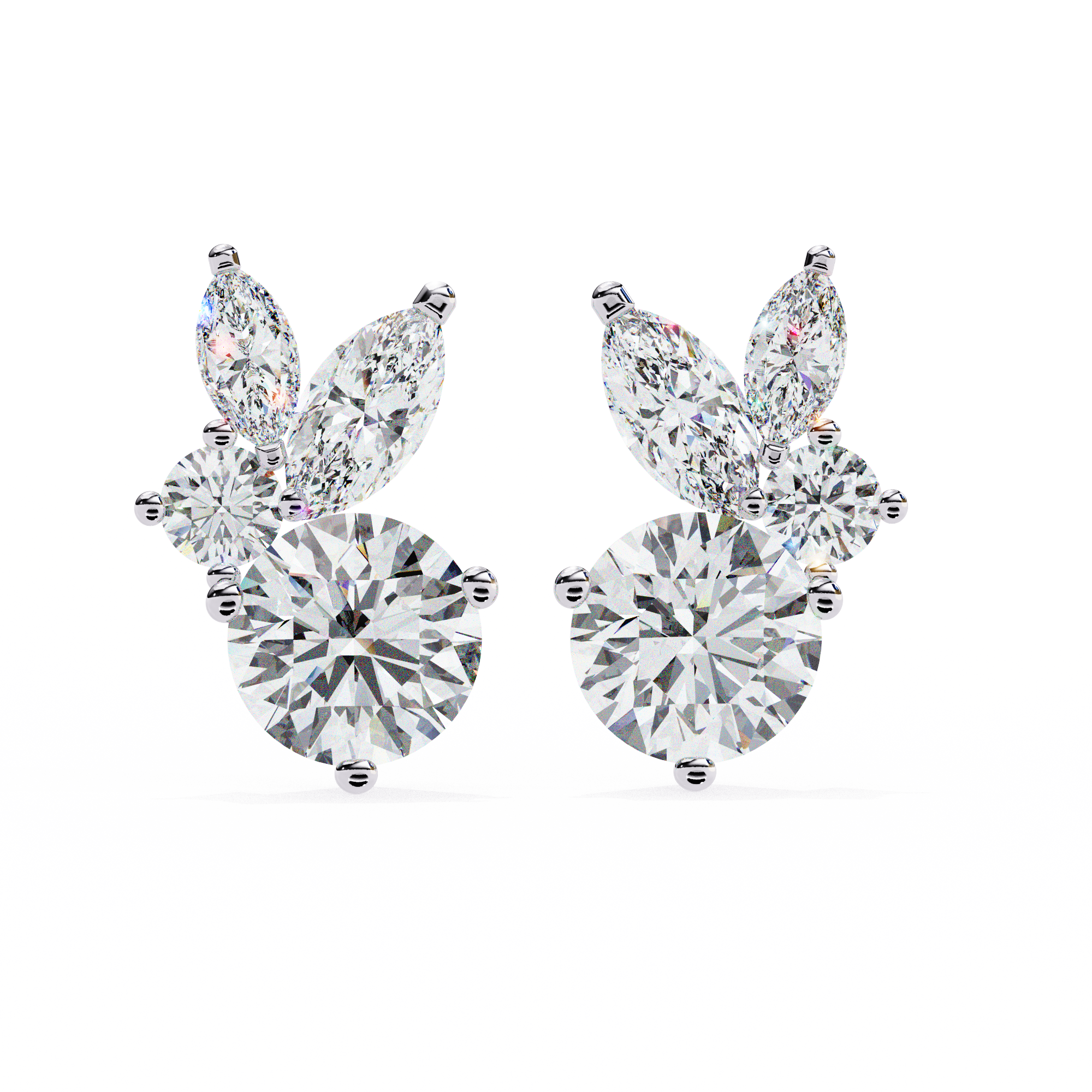 0.90CT ROUND EARRINGS