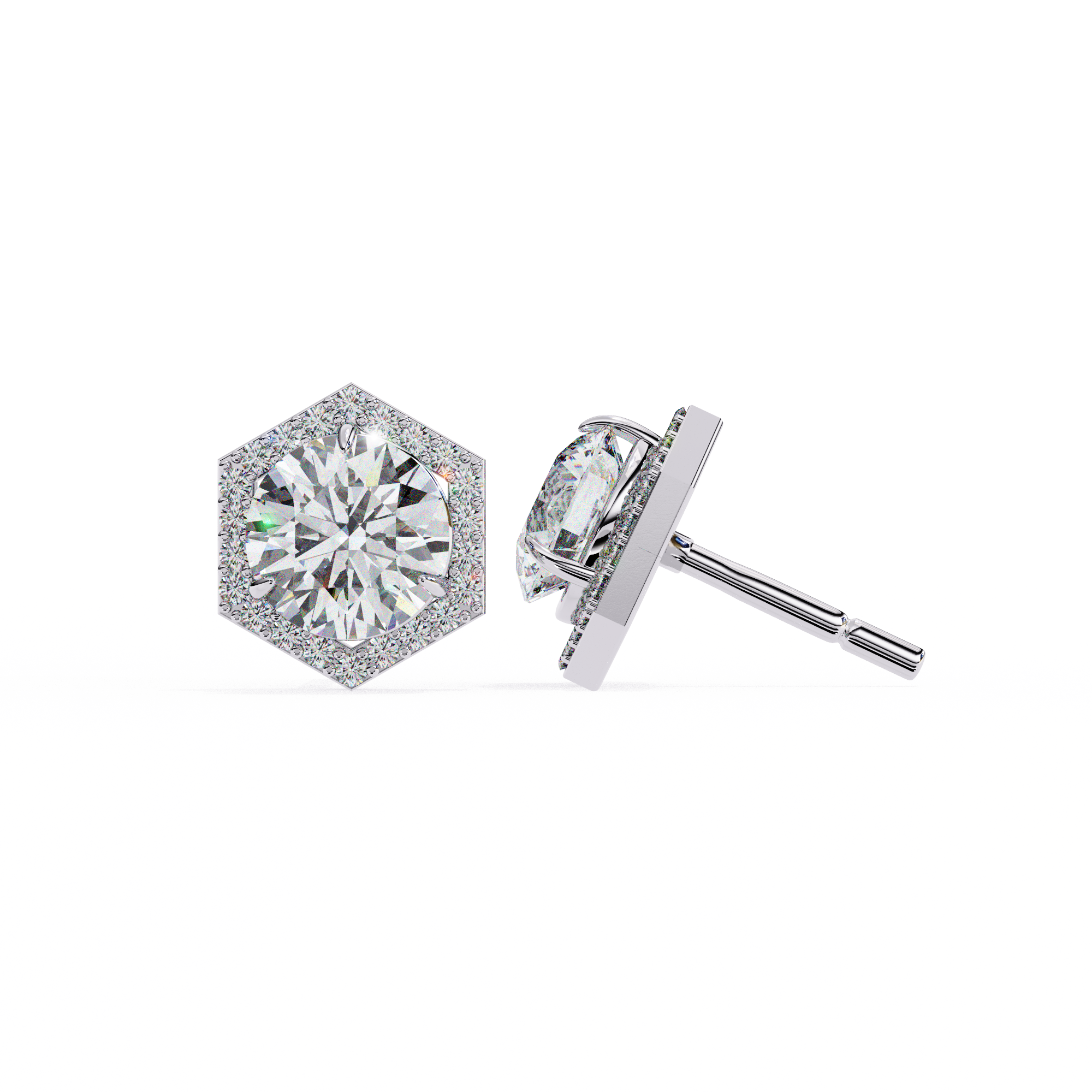 2.00CT ROUND STUDDS