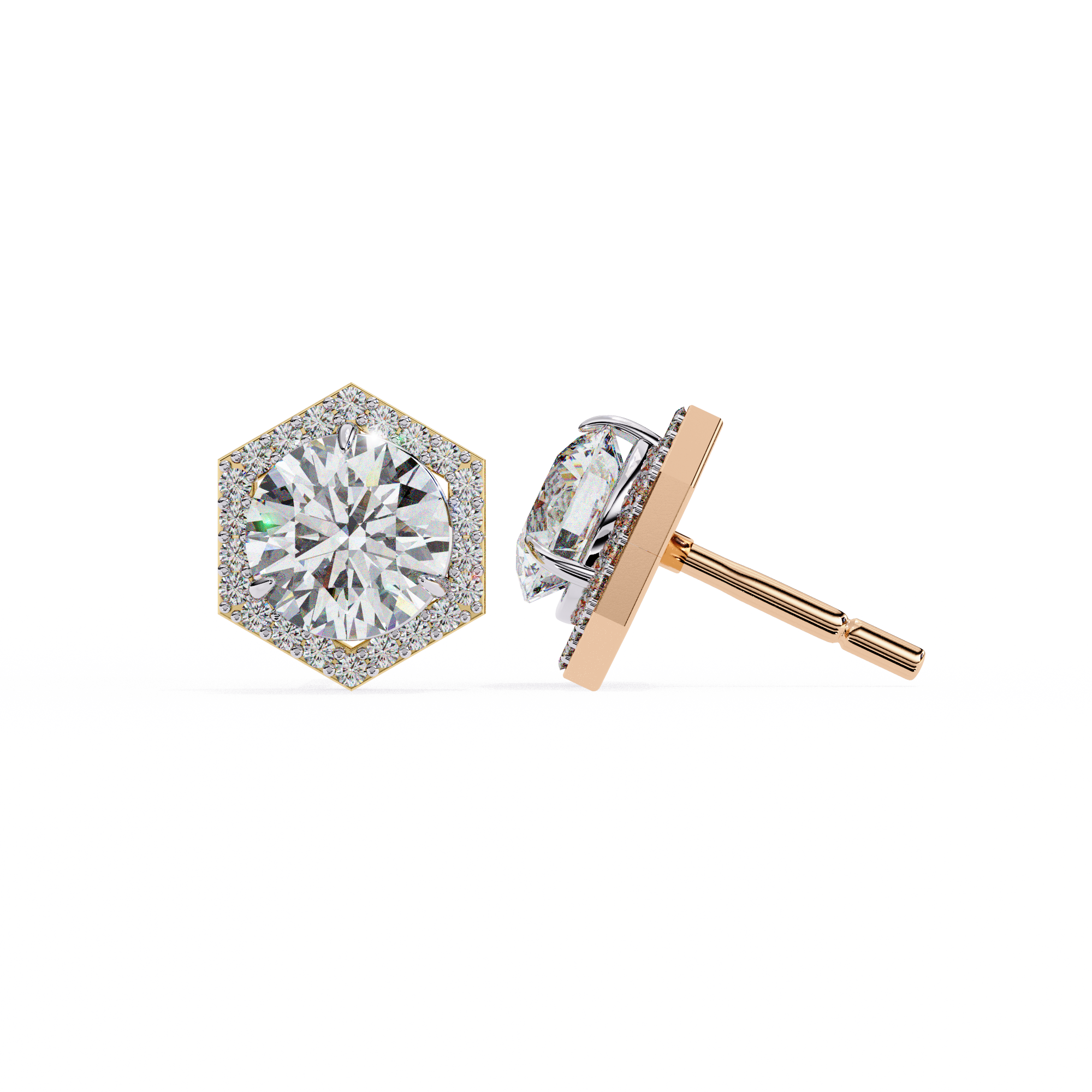 2.00CT ROUND STUDDS