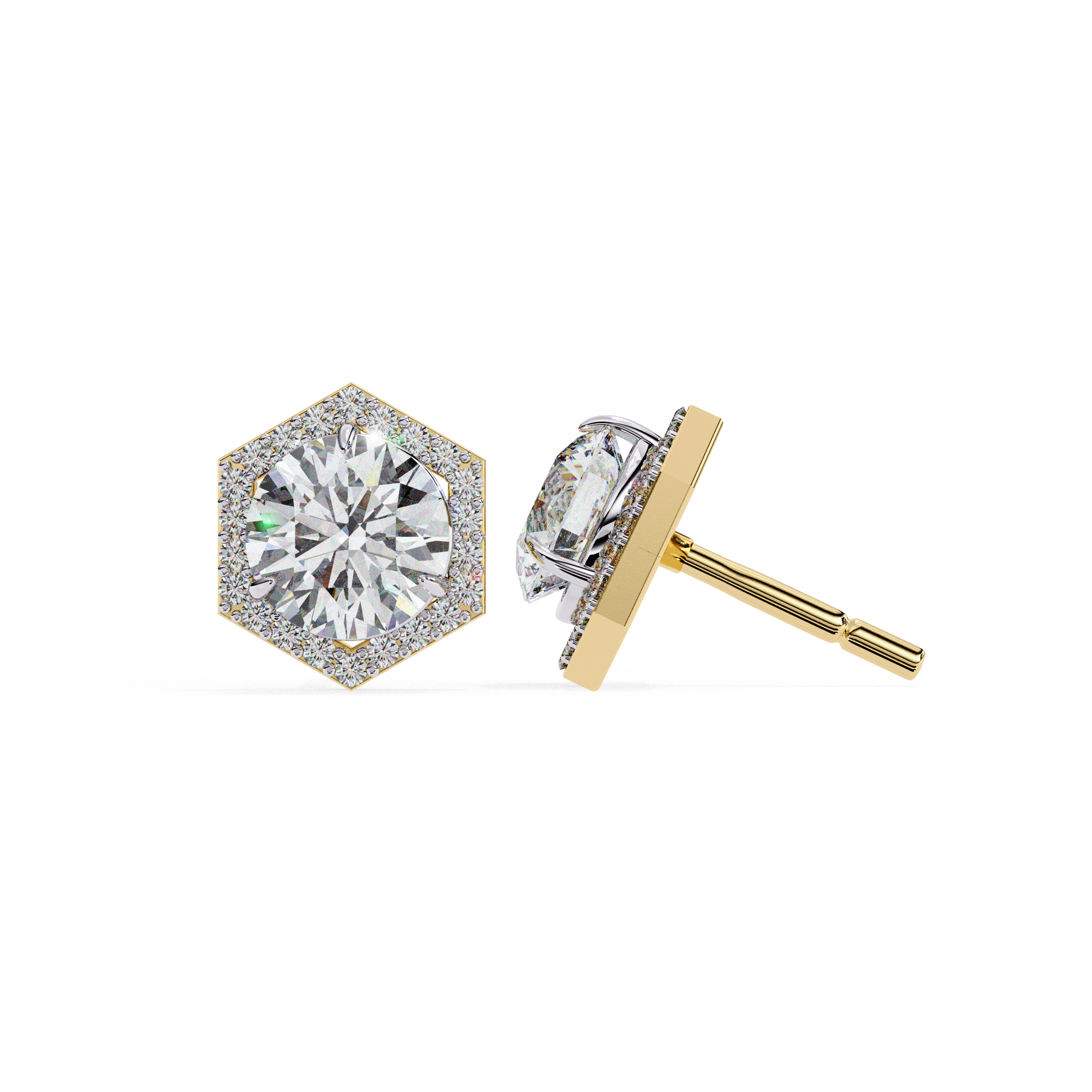 2.00CT ROUND STUDDS