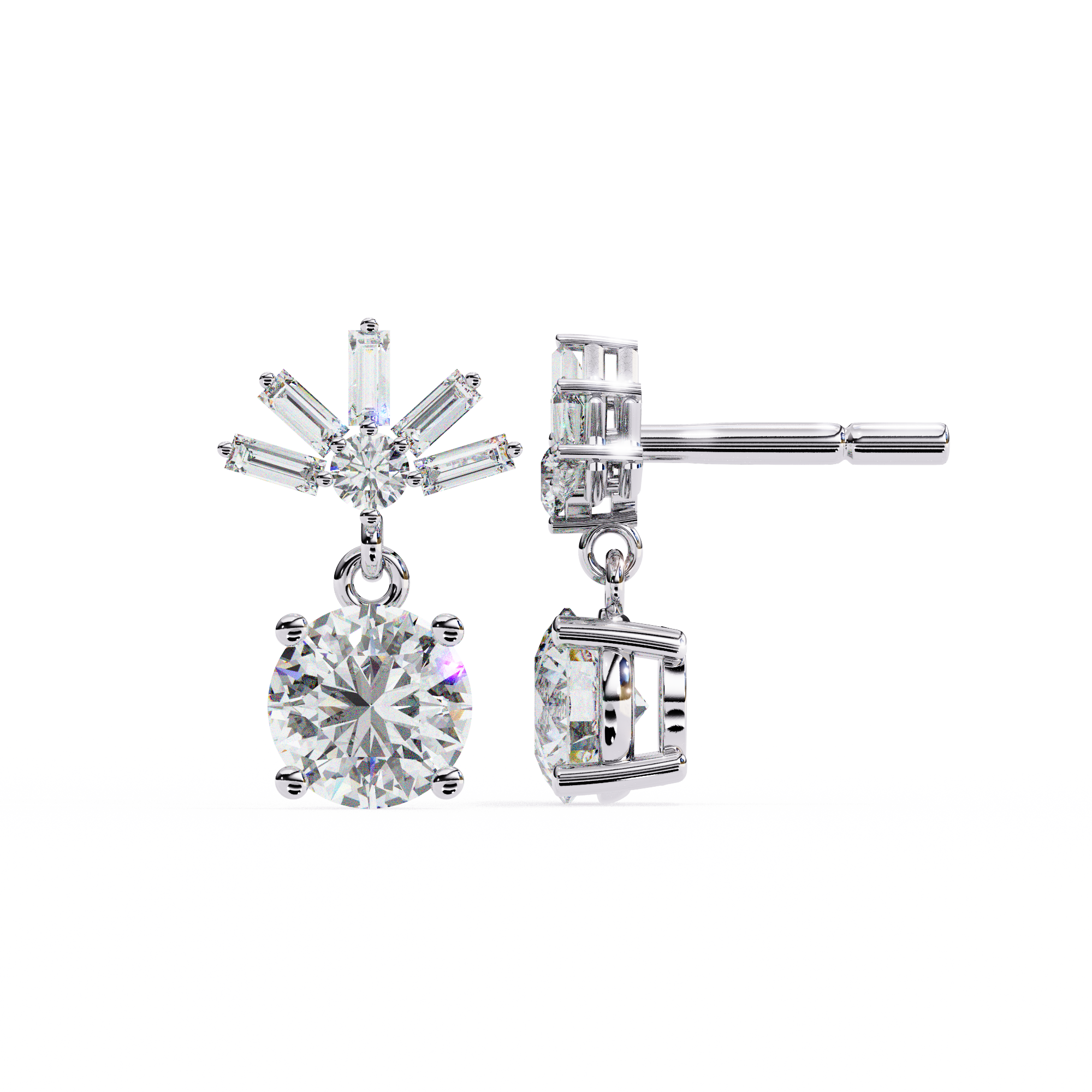 0.60CT ROUND EARRINGS