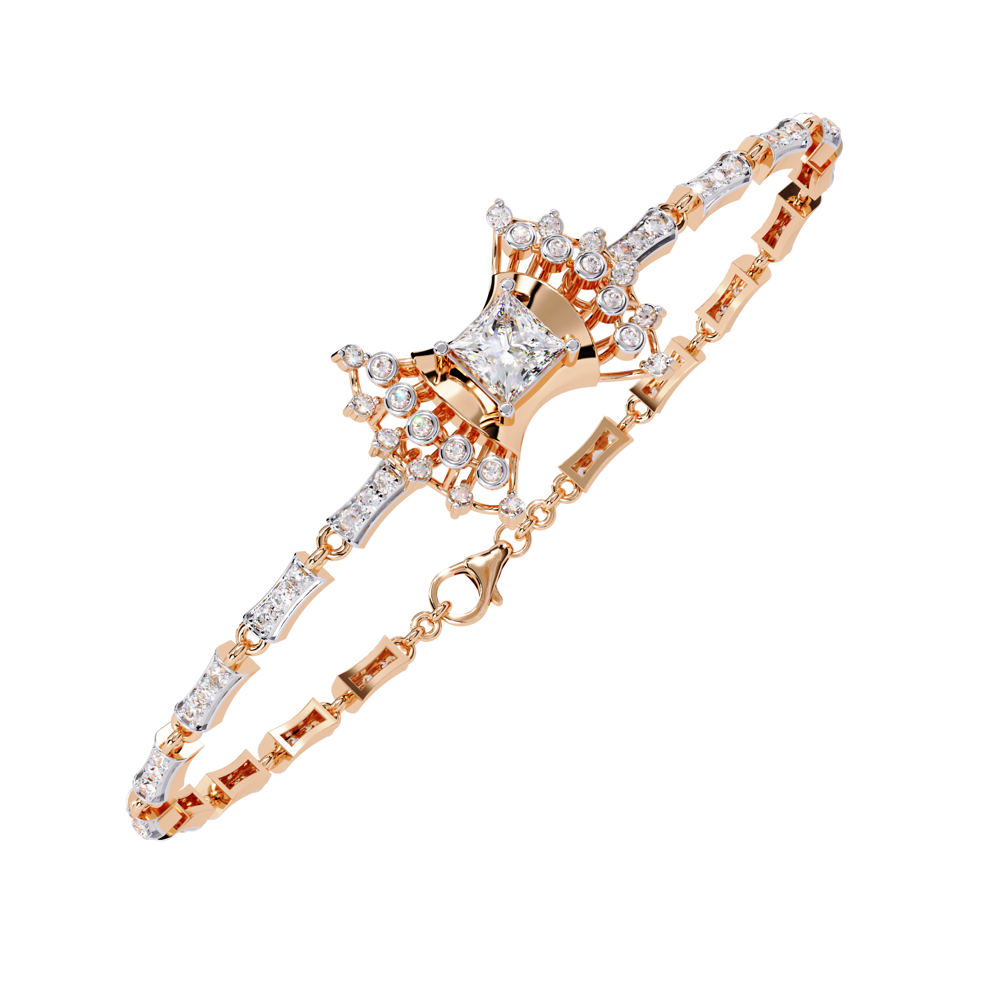 0.78CT PRINCESS BRACELET