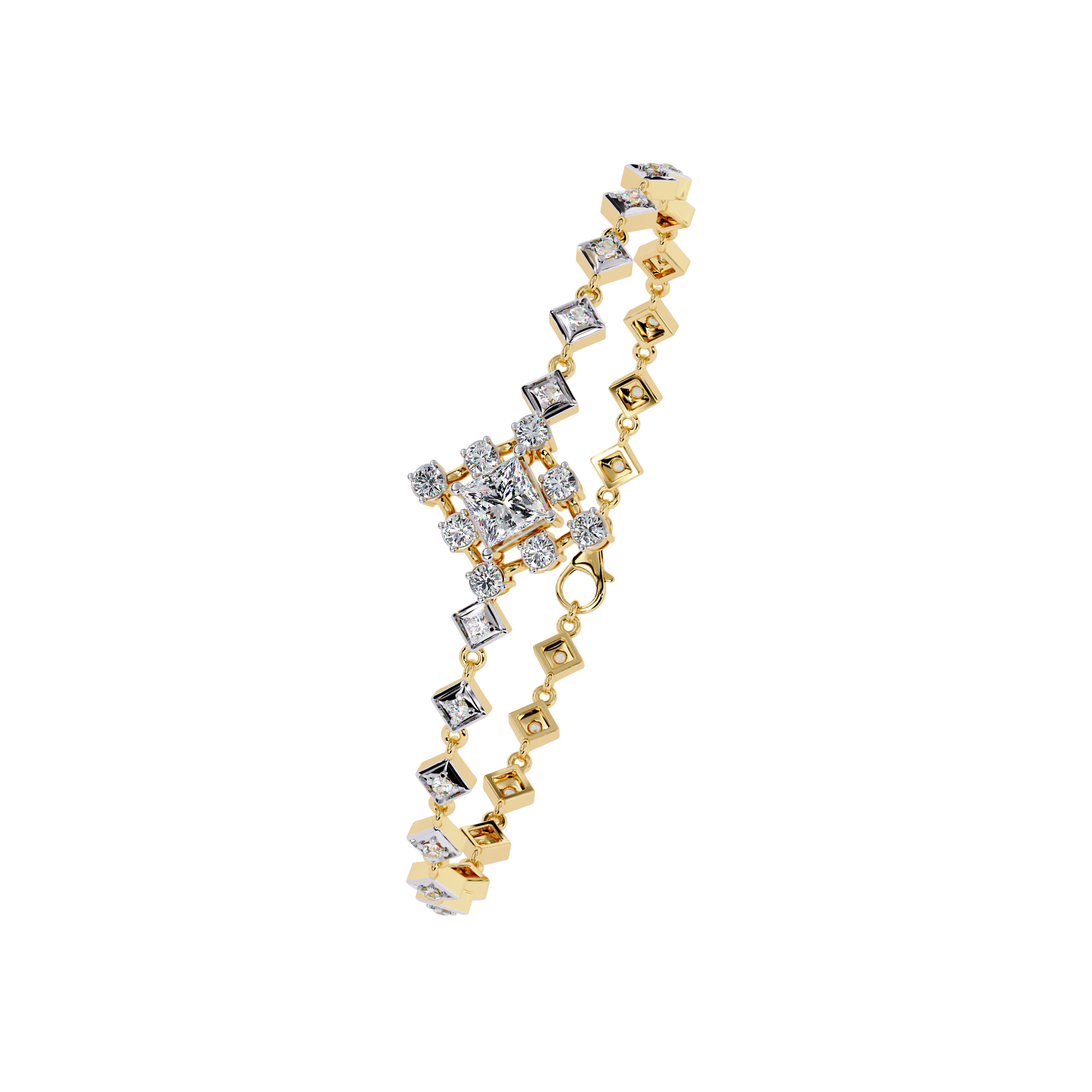 0.86CT PRINCESS BRACELET
