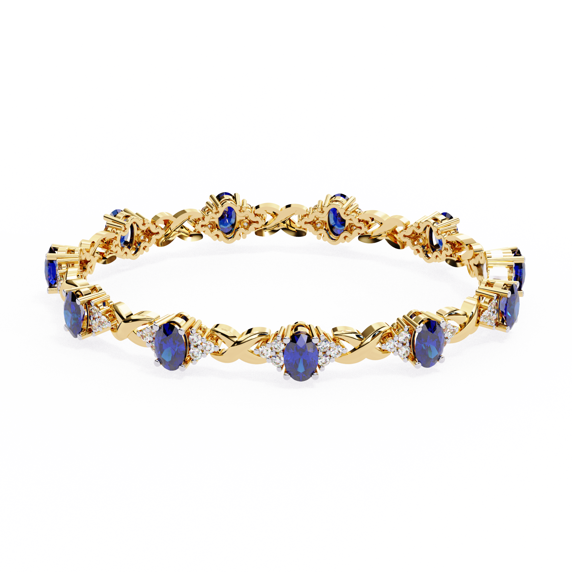 0.38CT BLUE COLORSTONE BRACELET