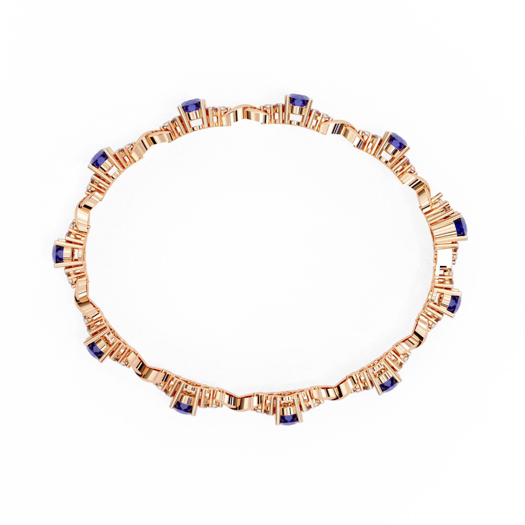 0.38CT BLUE COLORSTONE BRACELET