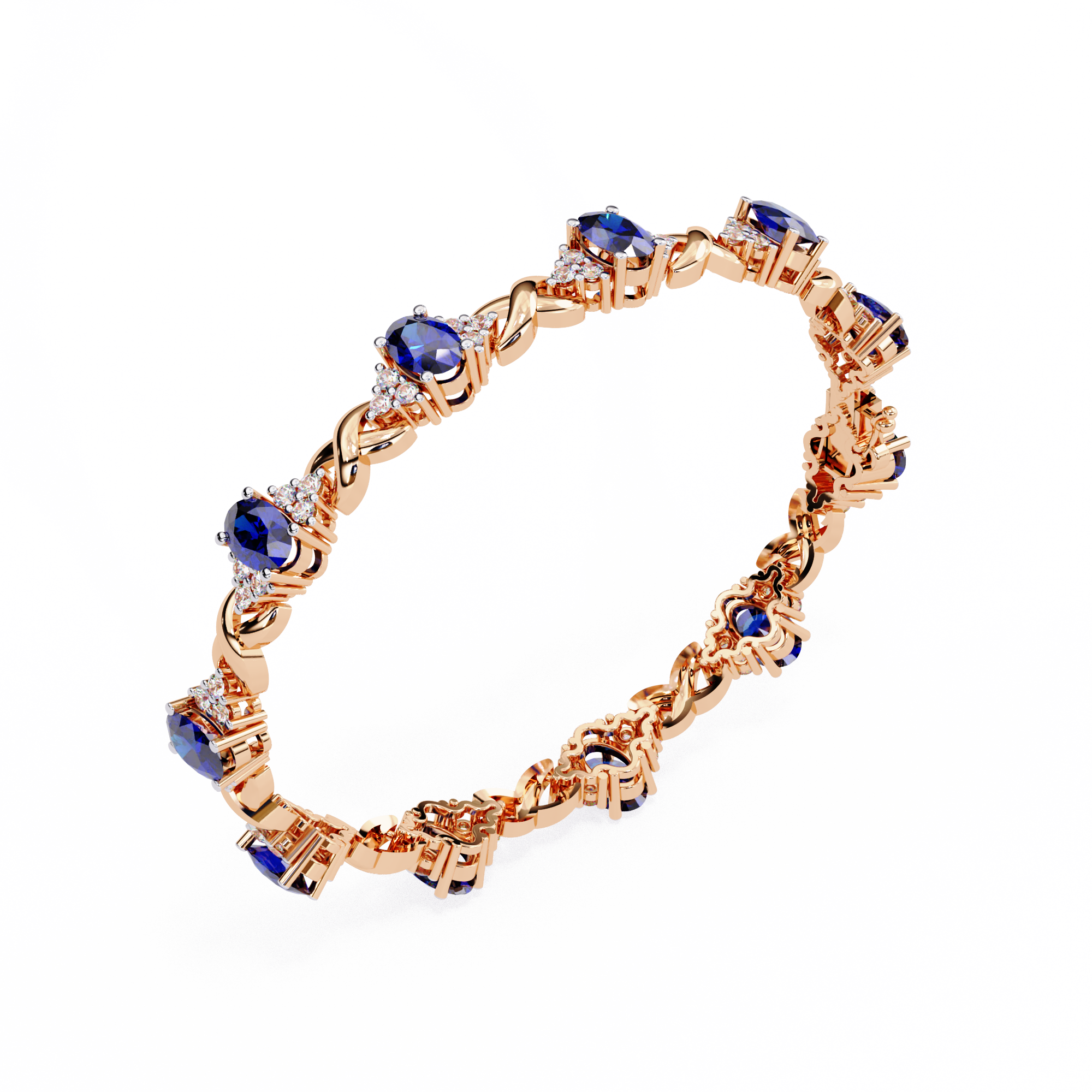 0.38CT BLUE COLORSTONE BRACELET