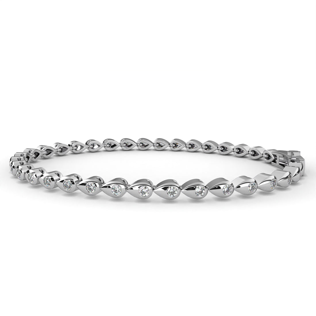 PEAR SHAPE TENNIS BRACELET