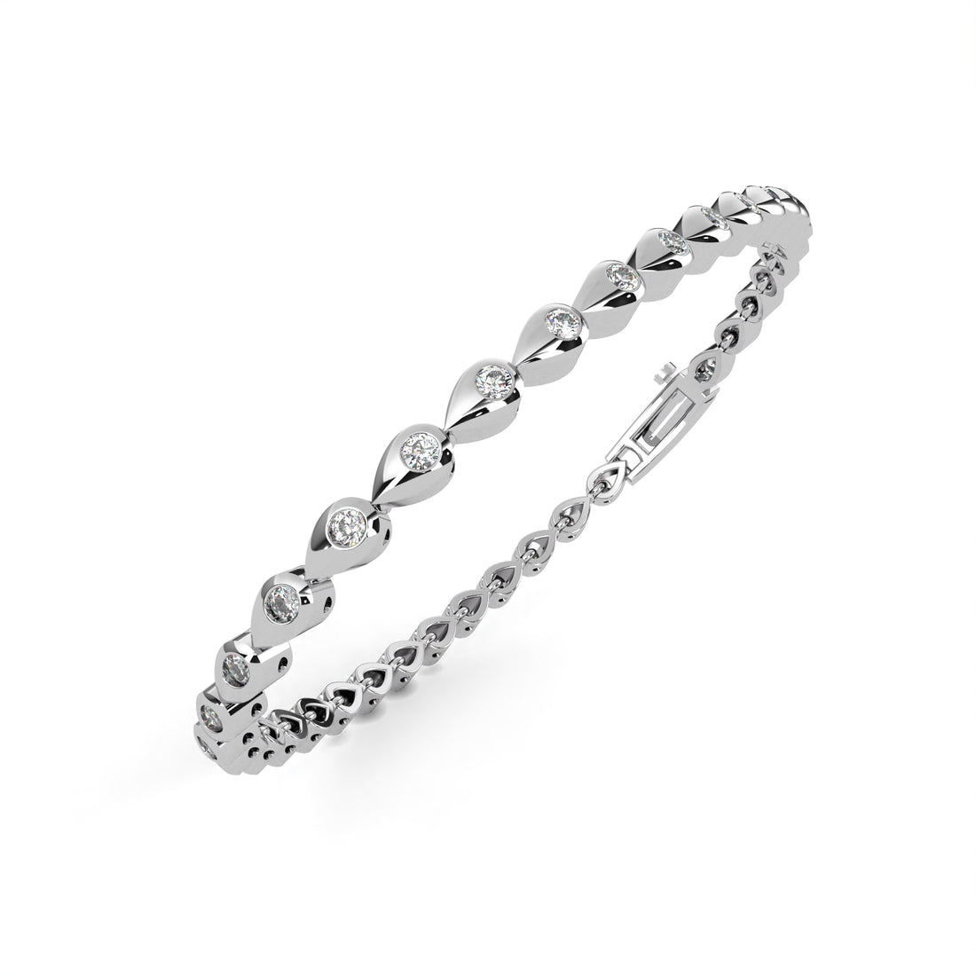 PEAR SHAPE TENNIS BRACELET