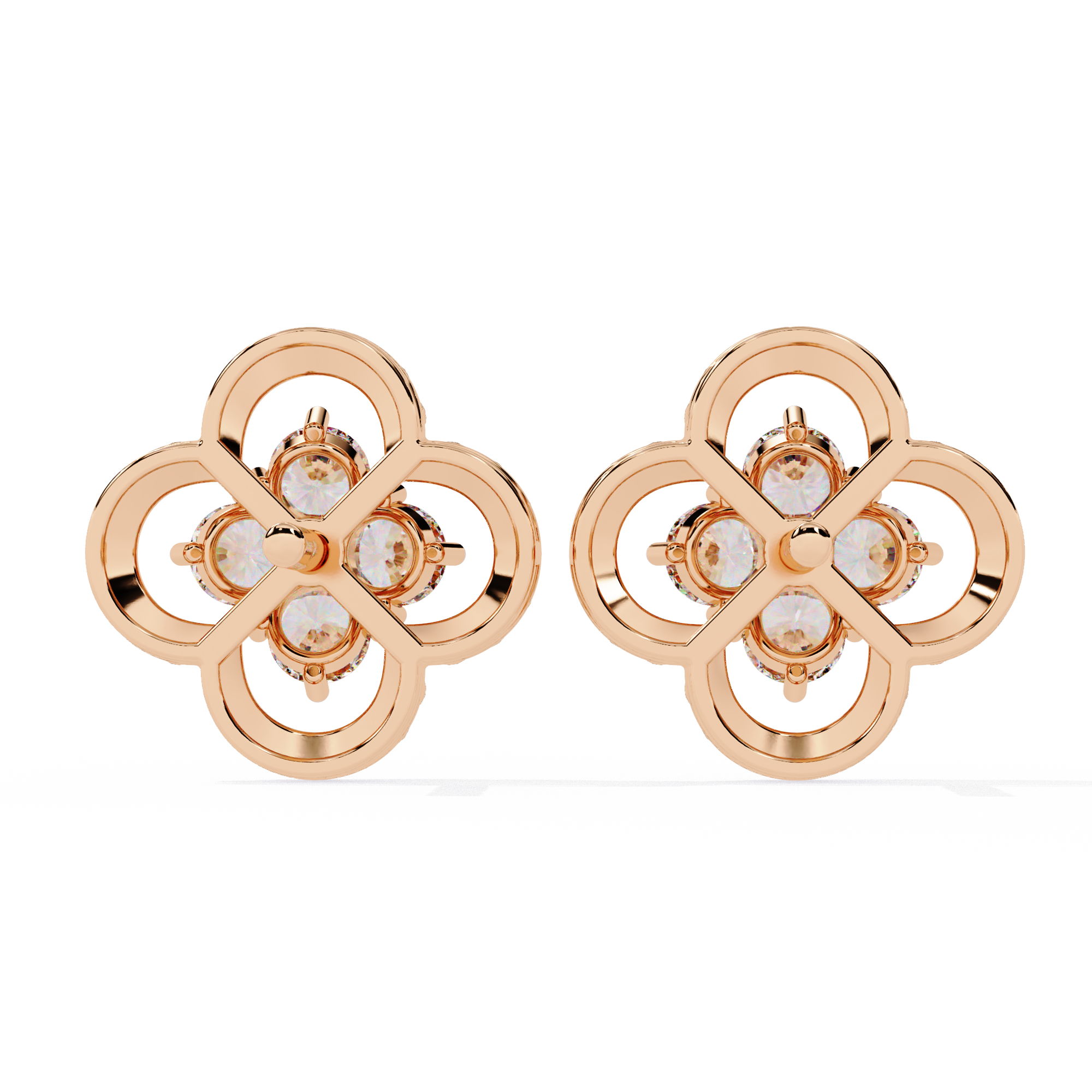 SPARKLING FLOWER SHAPE EARRING