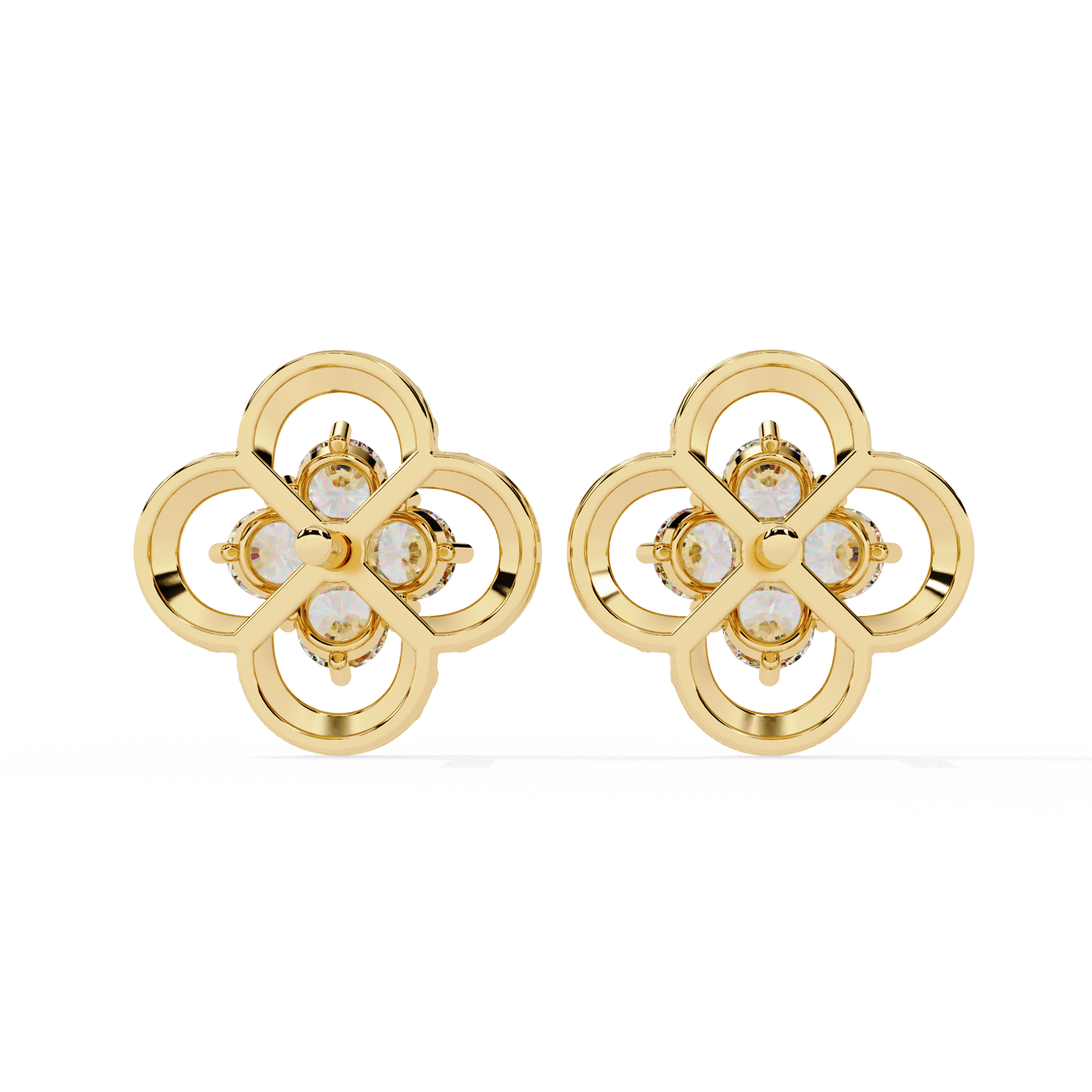 SPARKLING FLOWER SHAPE EARRING