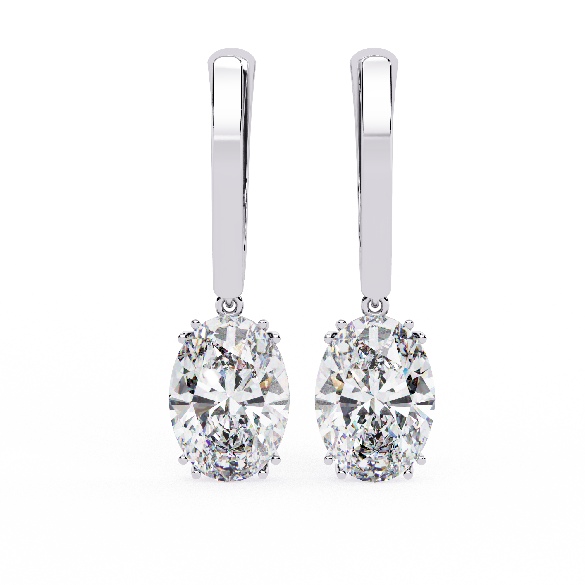 1.62CT OVAL EARRING