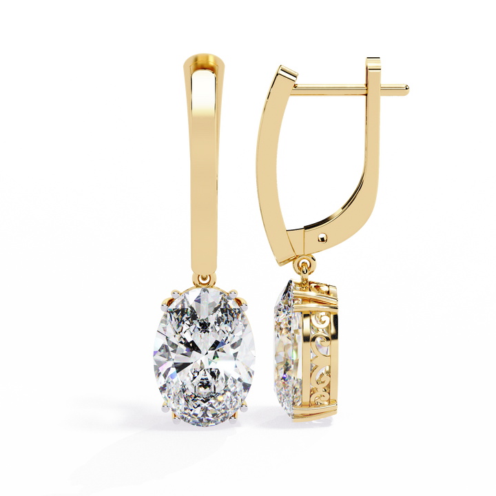 1.62CT OVAL EARRING