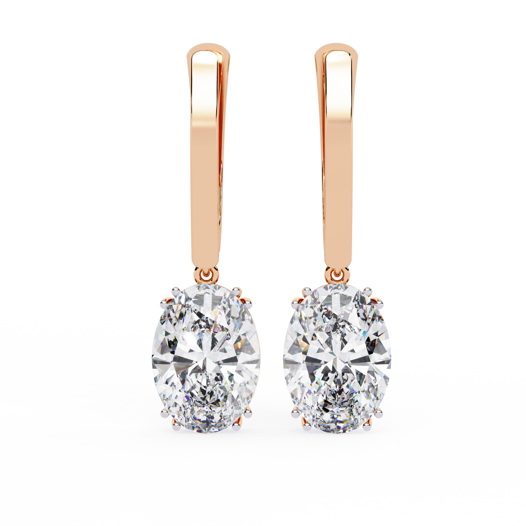 1.62CT OVAL EARRING