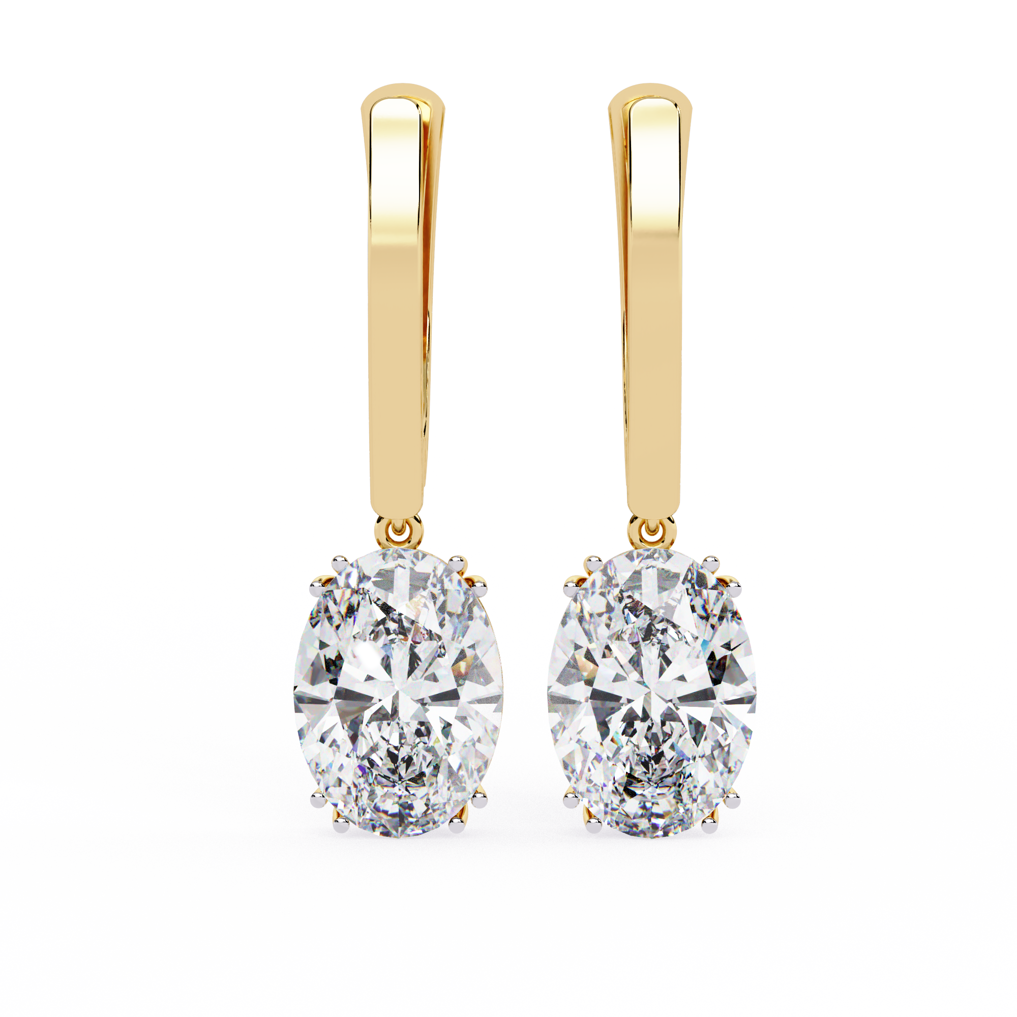 1.62CT OVAL EARRING