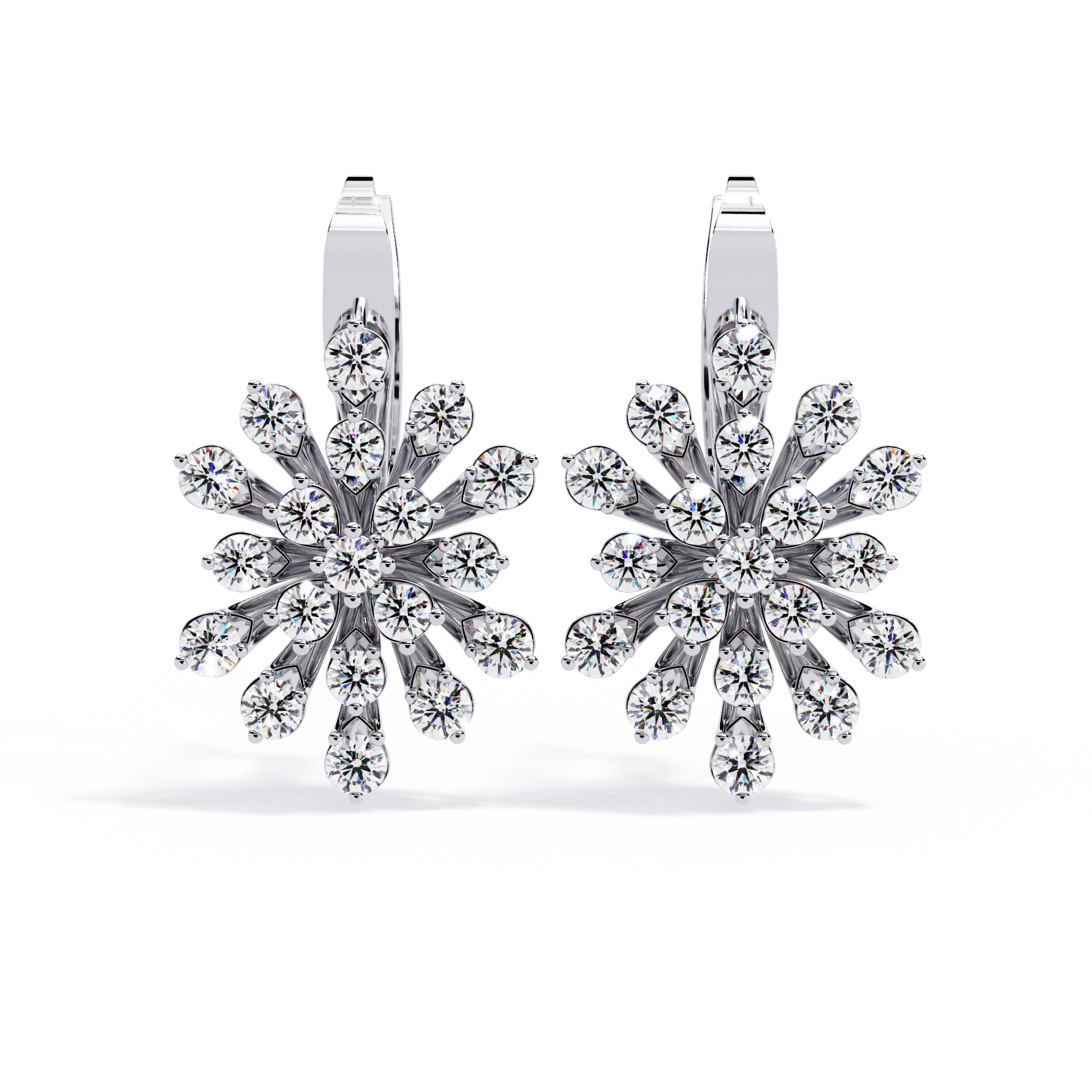 1.75CT SNOWFLAKES EARRINGS