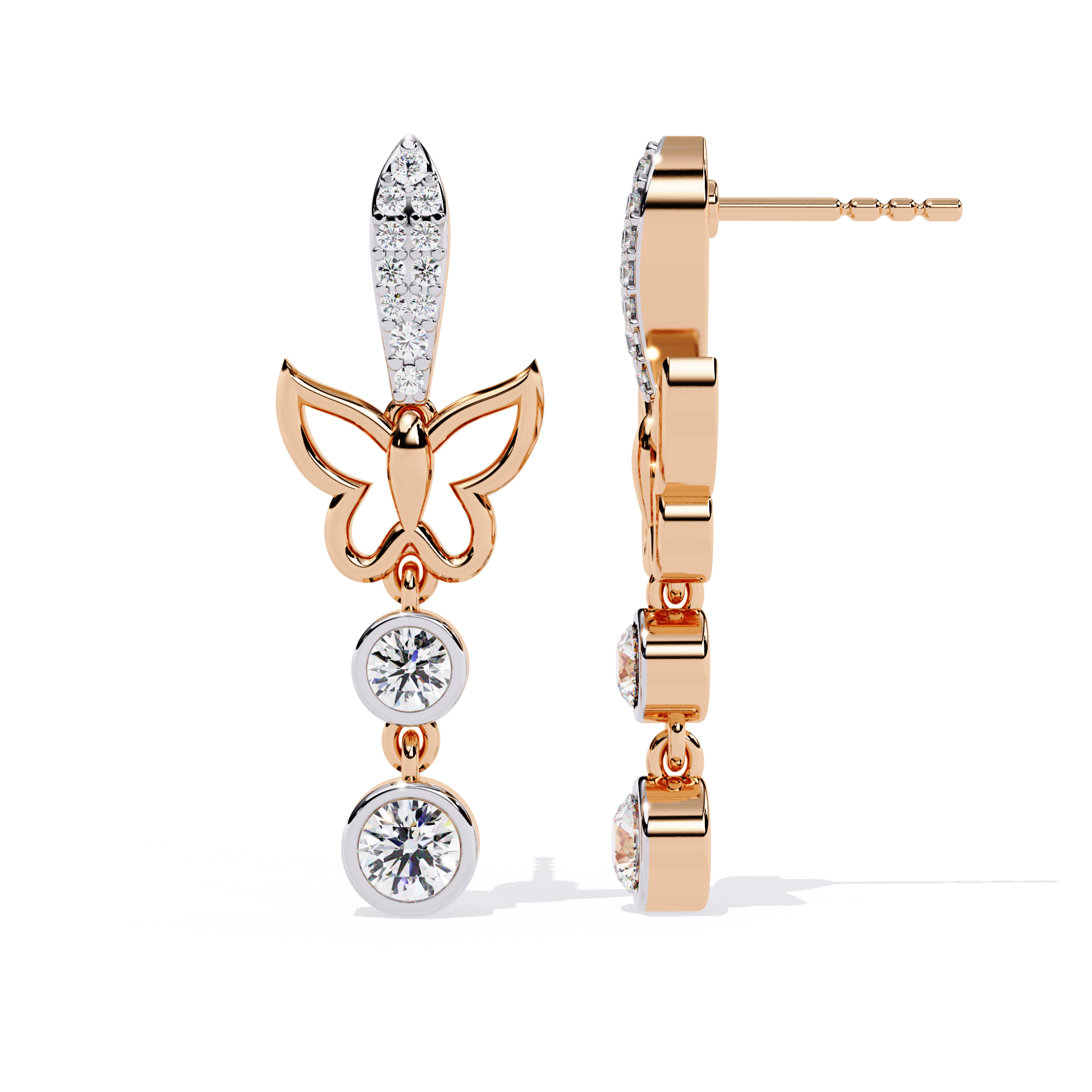 BUTTERFLY SHAPE DANGLE EARRING