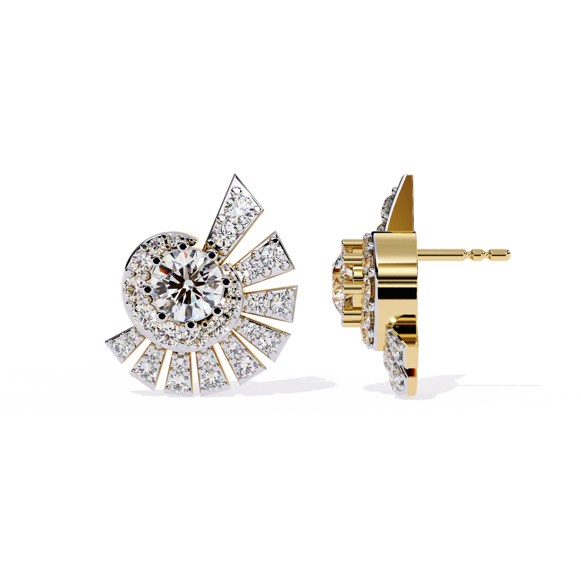 CLUSTER ROUND EARRING