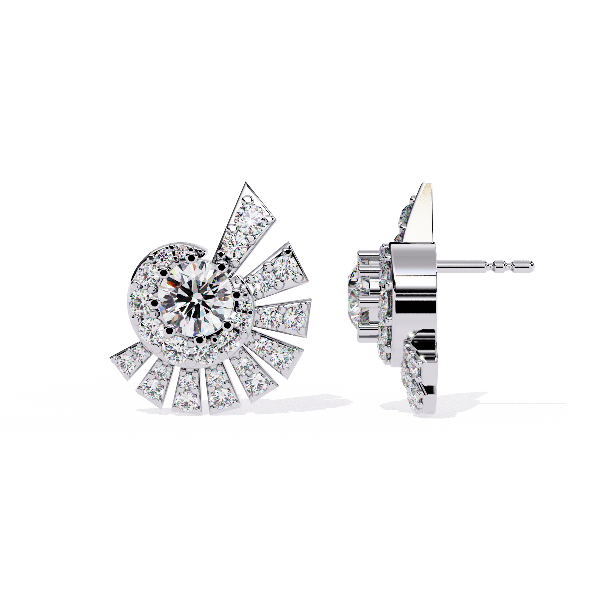 CLUSTER ROUND EARRING