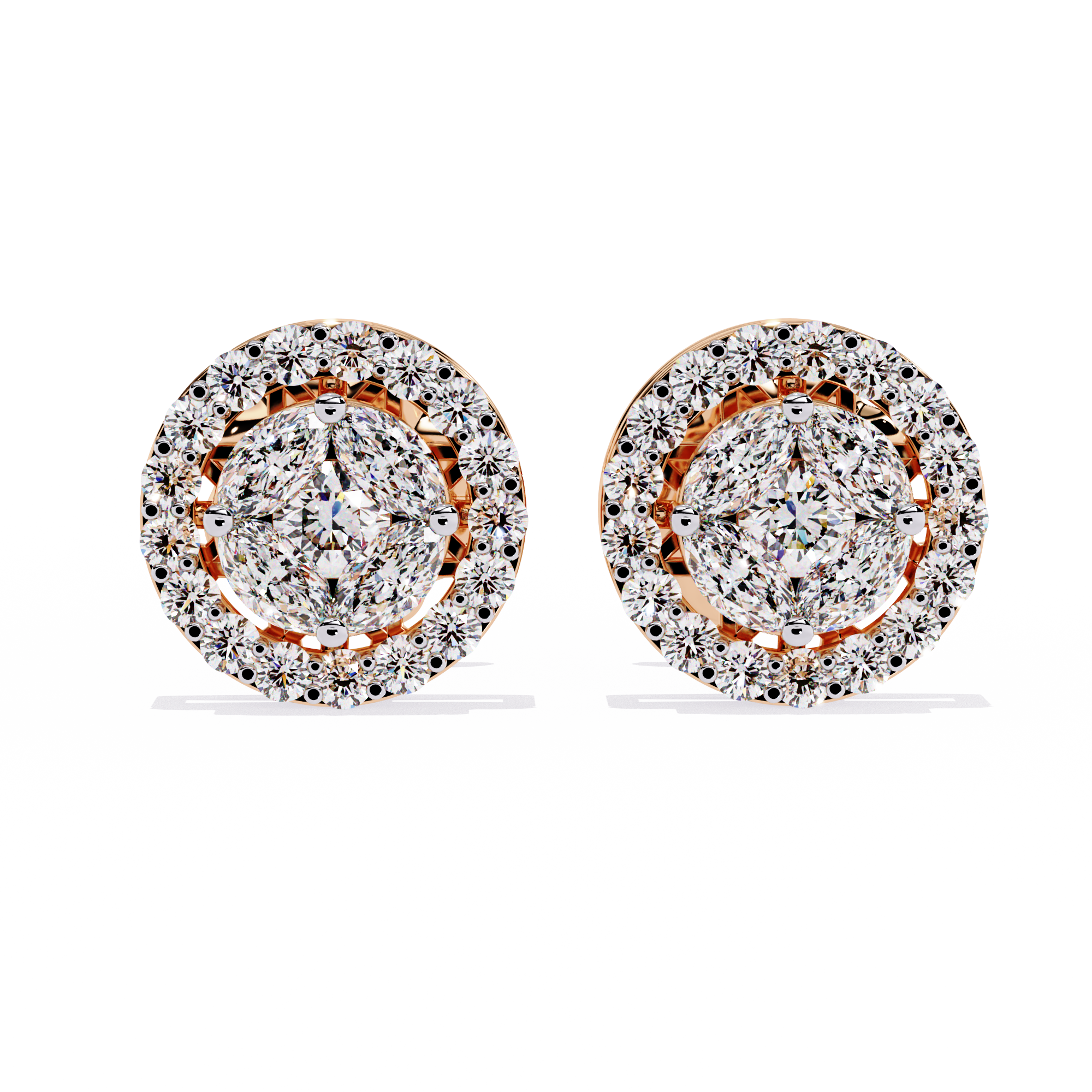 HALO DIAMOND STUD EARRING