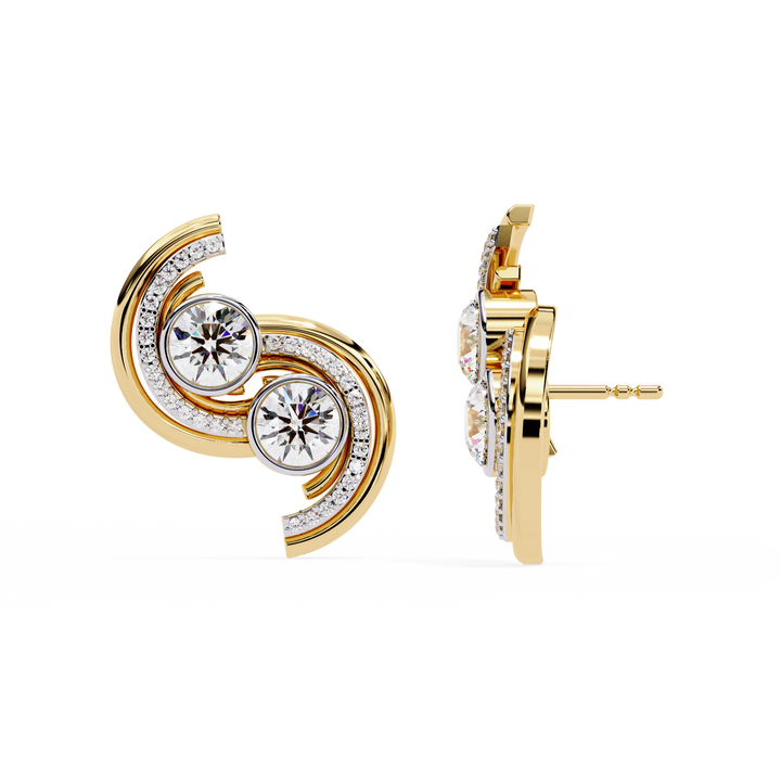 ROUND DIAMOND STUD EARRING