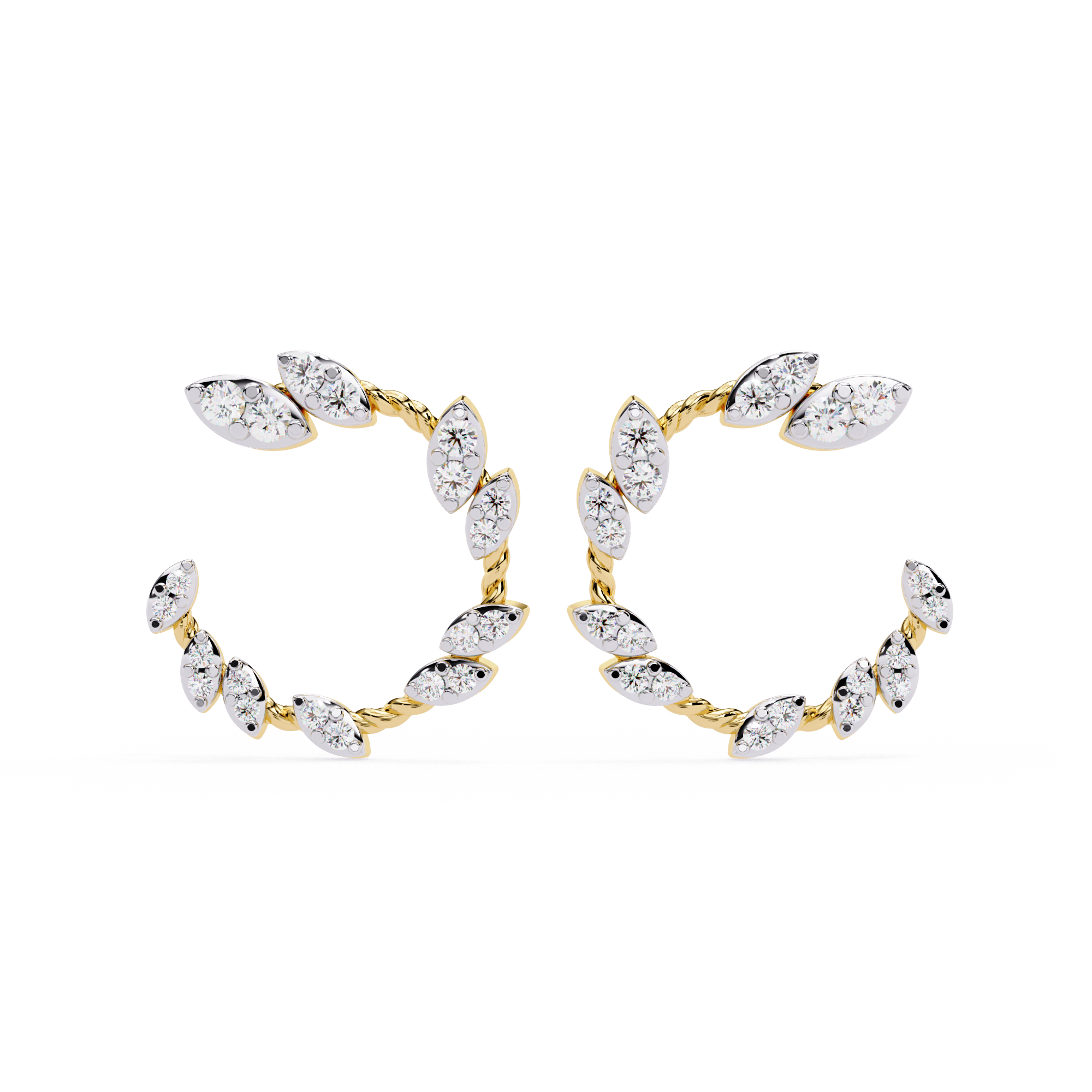 DIAMOND MOON EARRING