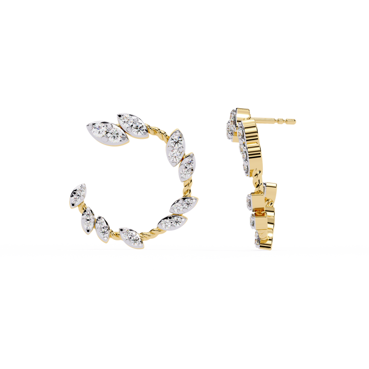 DIAMOND MOON EARRING