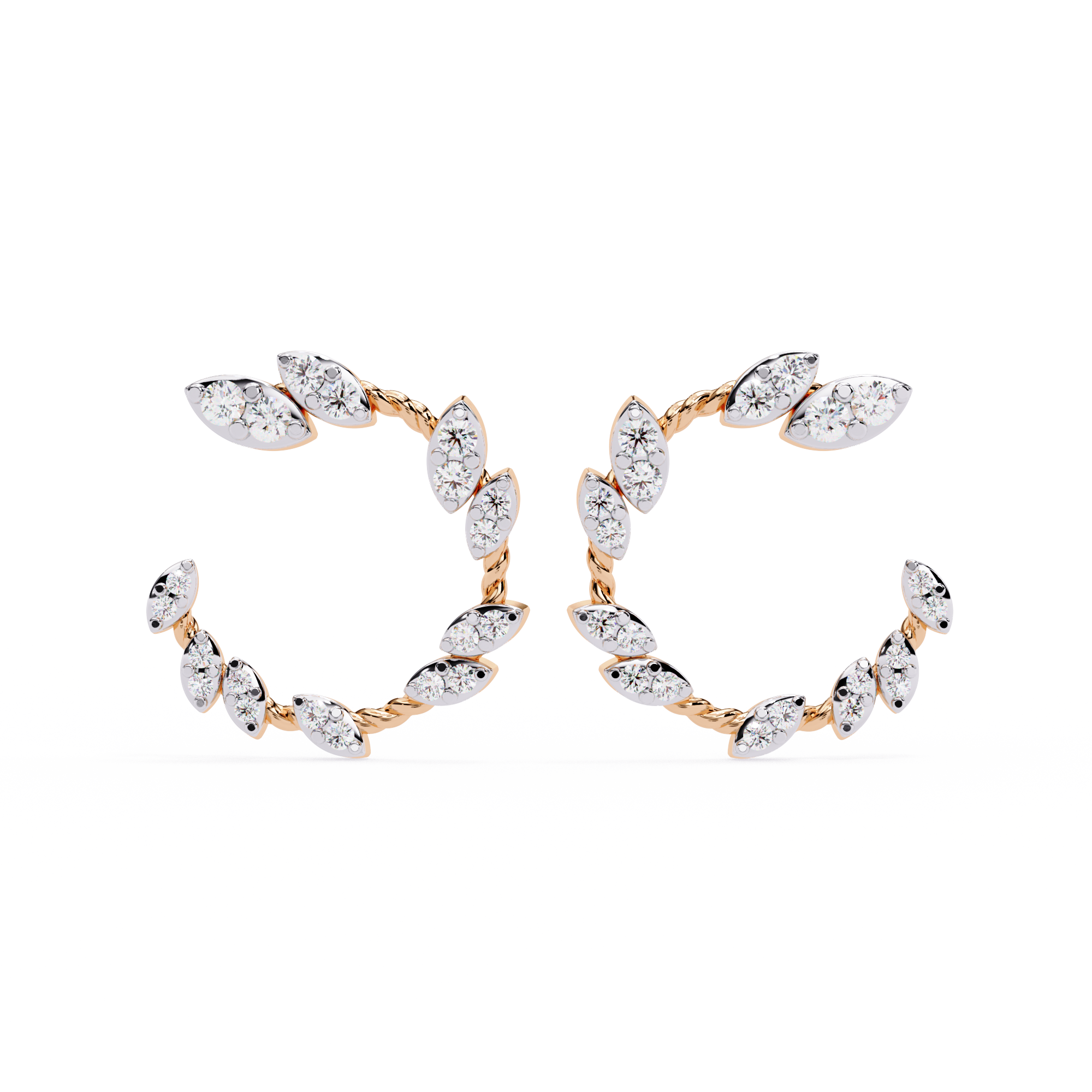 DIAMOND MOON EARRING