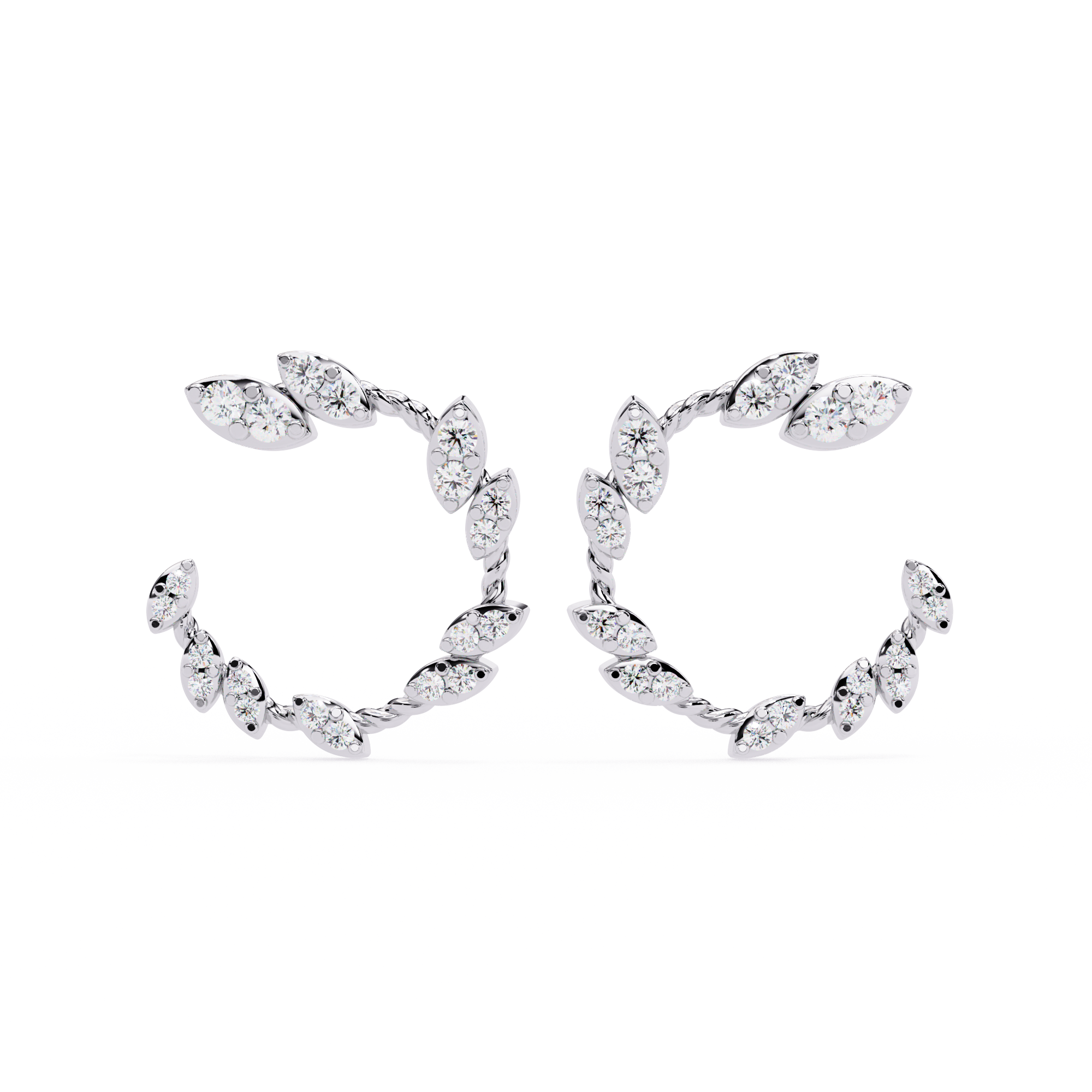 DIAMOND MOON EARRING