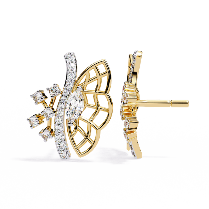 LETTIE DIAMOND STUD EARRINGS