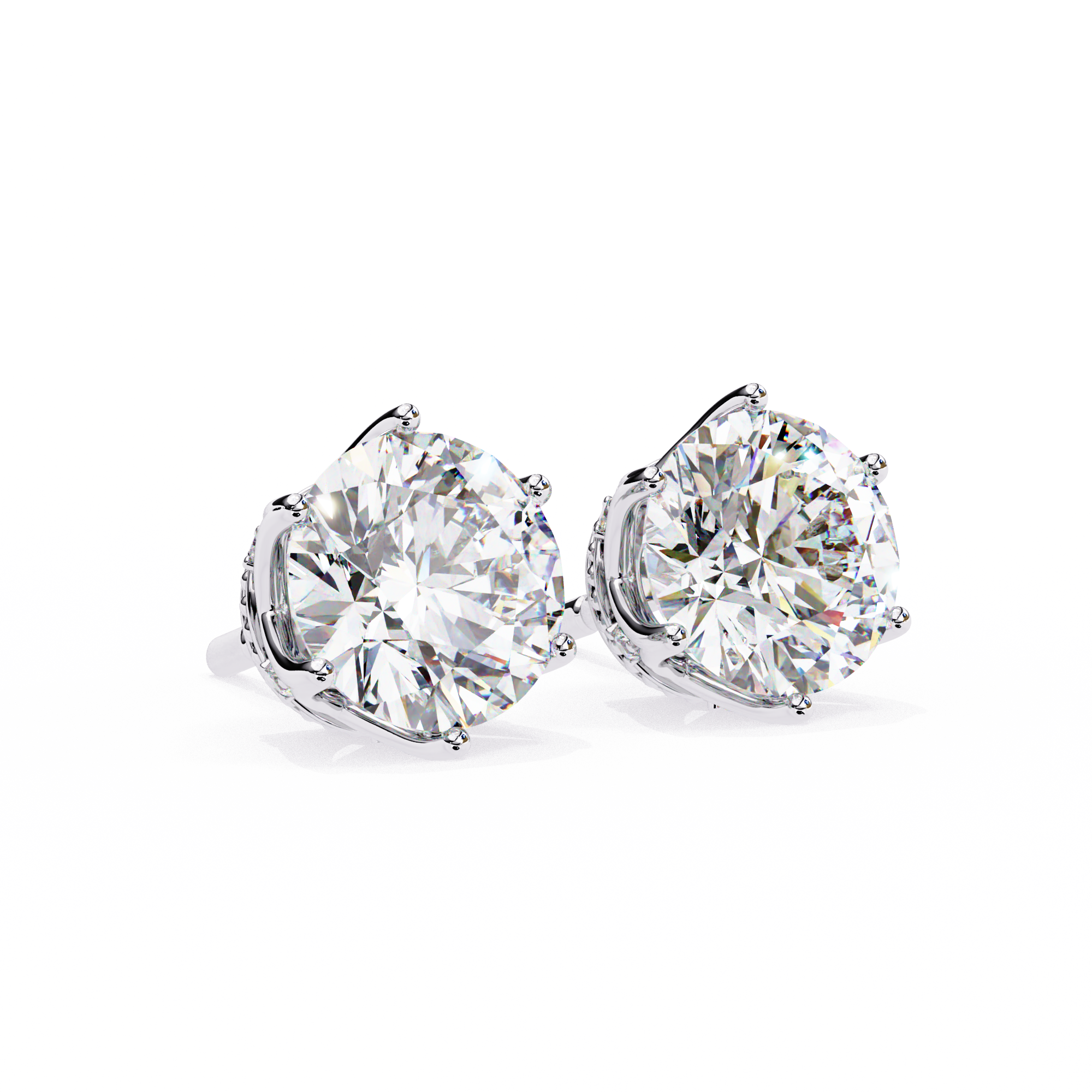 2.57CT ROUND STUDDS