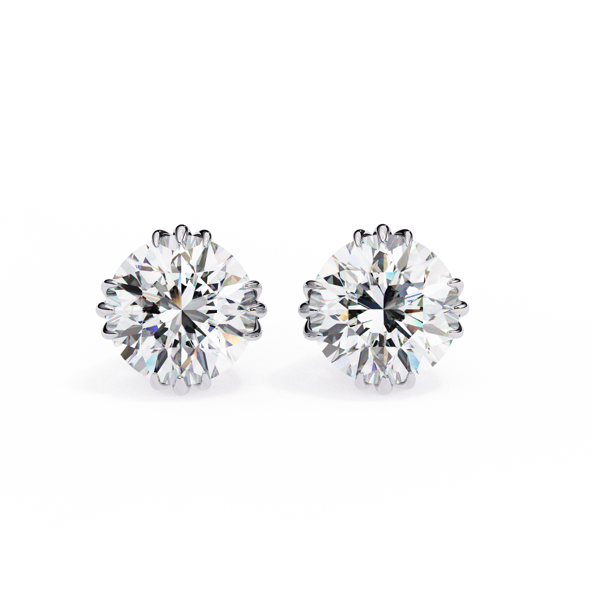 2.80CT ROUND STUDDS