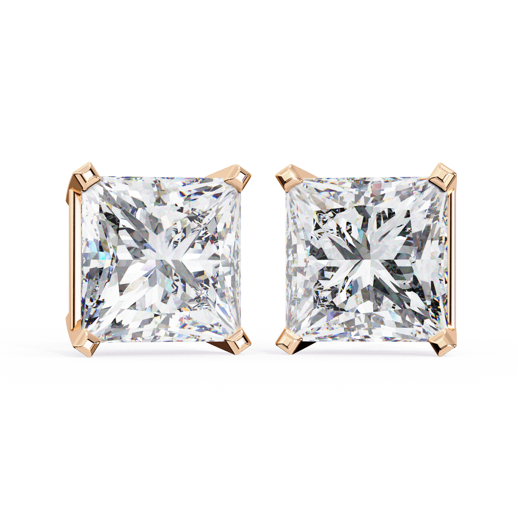 3.04CT PRINCESS STUDDS