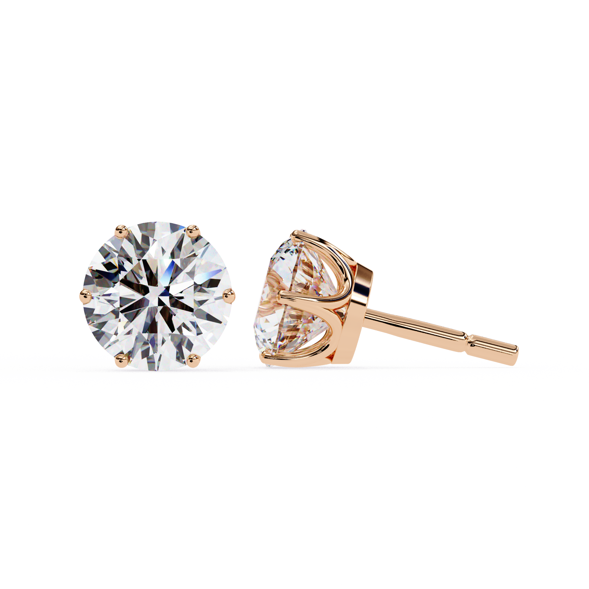 2.57CT ROUND STUDDS