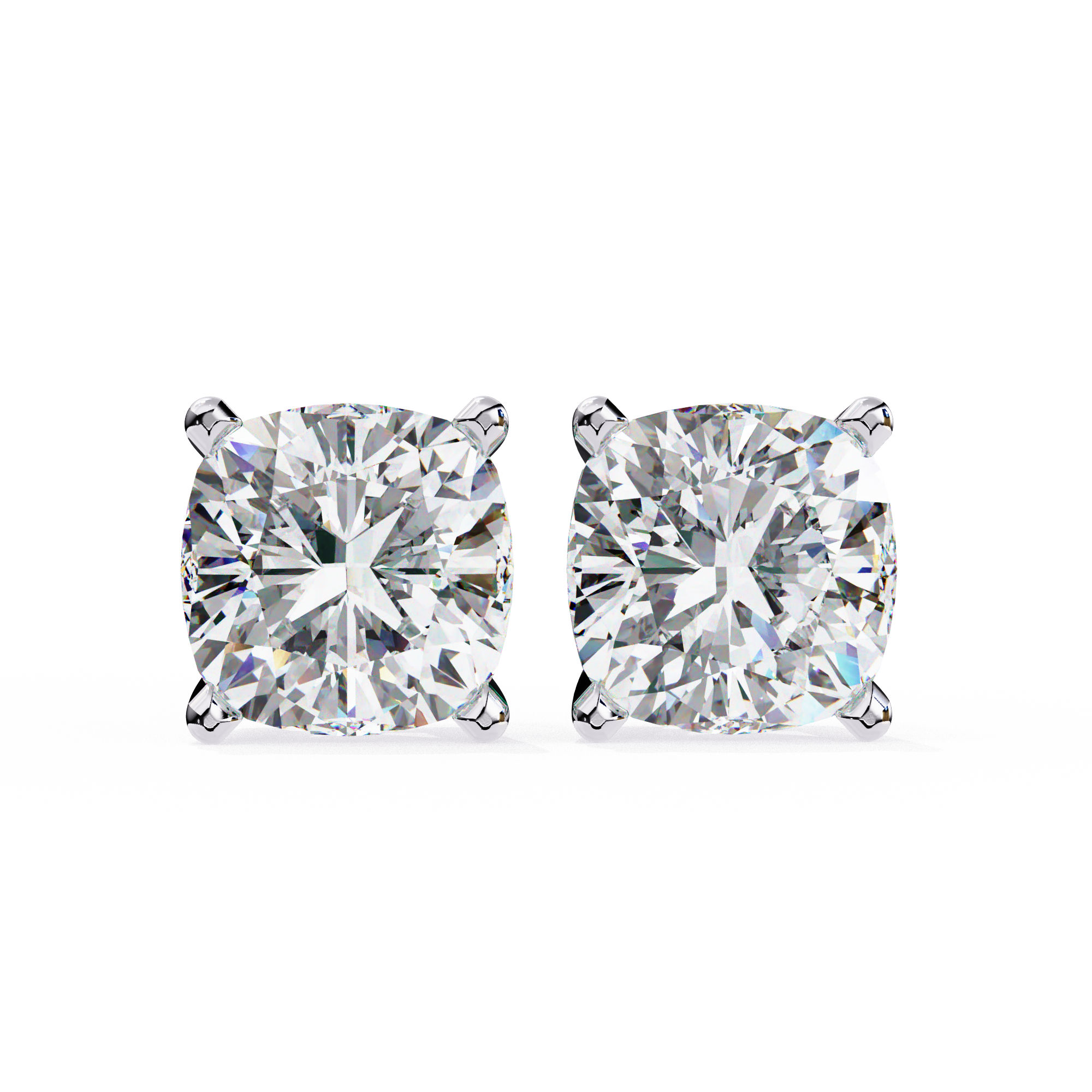 2.33CT SQUARE CUSHION STUDDS