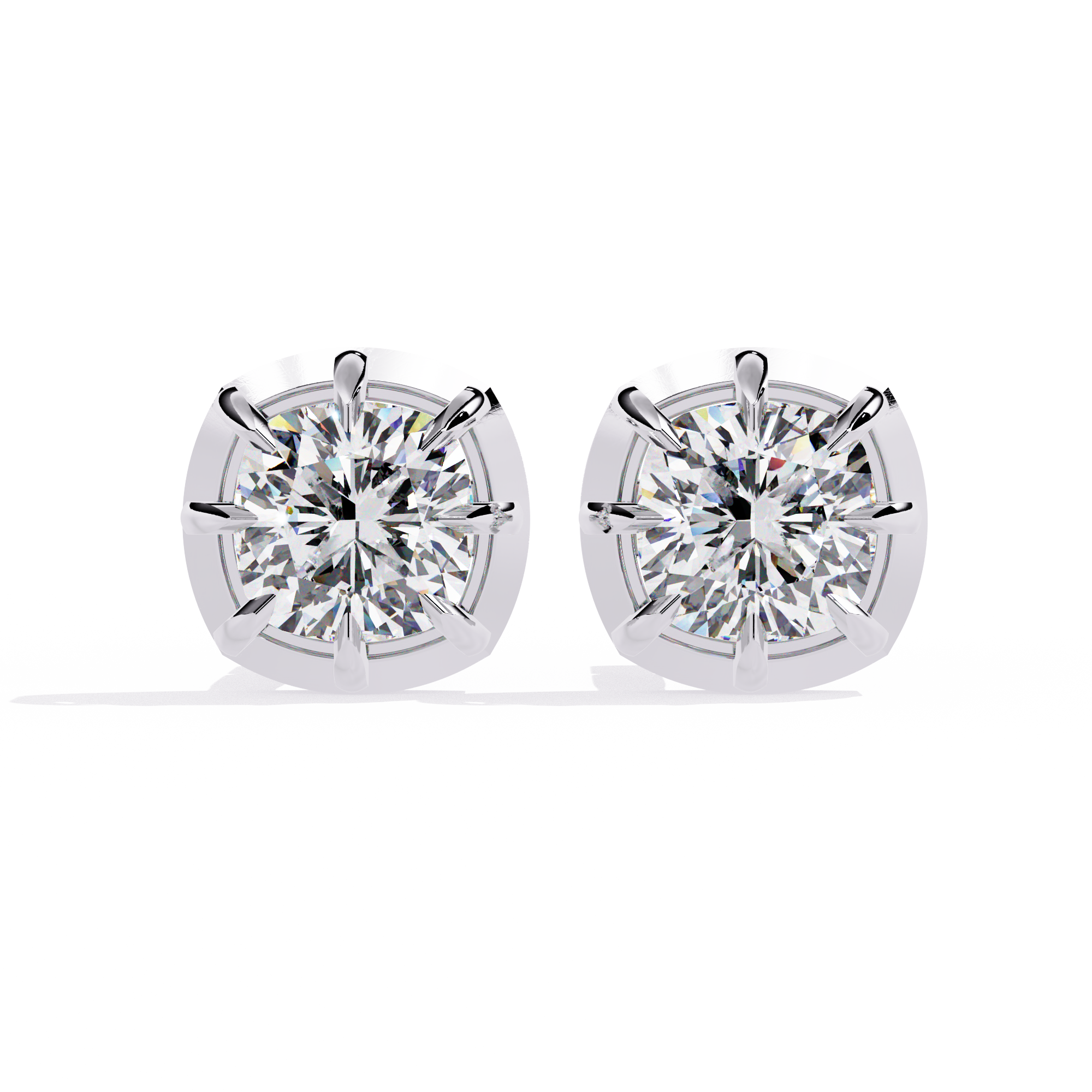 1.00CT ROUND STUDS
